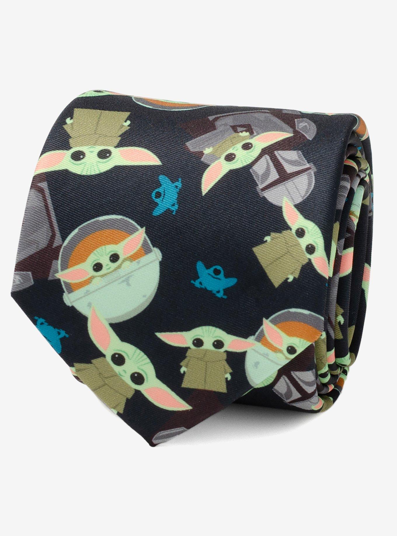 Star Wars The Mandalorian Mando Grogu Navy Men's Tie, , hi-res