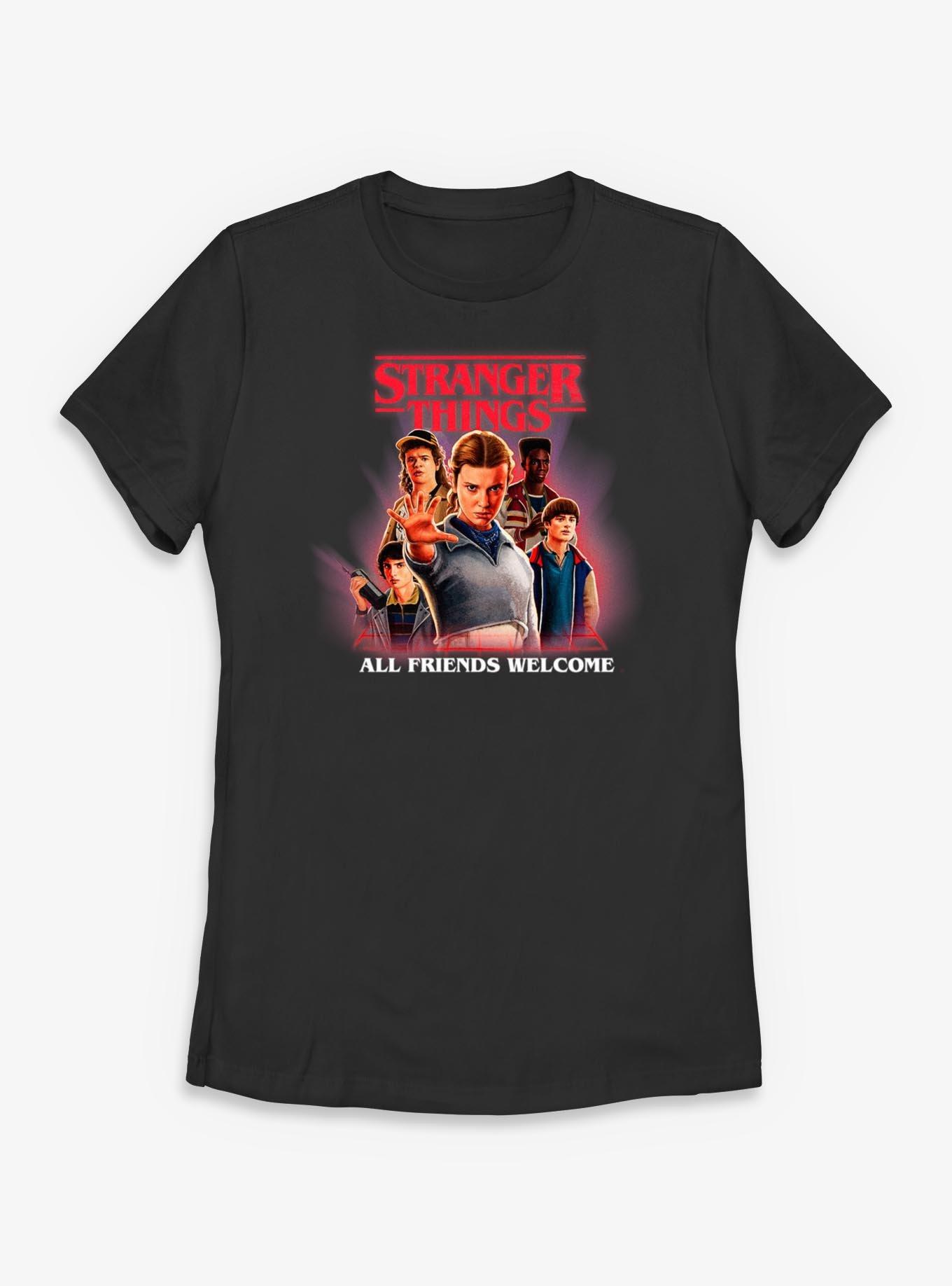 Stranger Things All Friends Welcome Womens T-Shirt, , hi-res