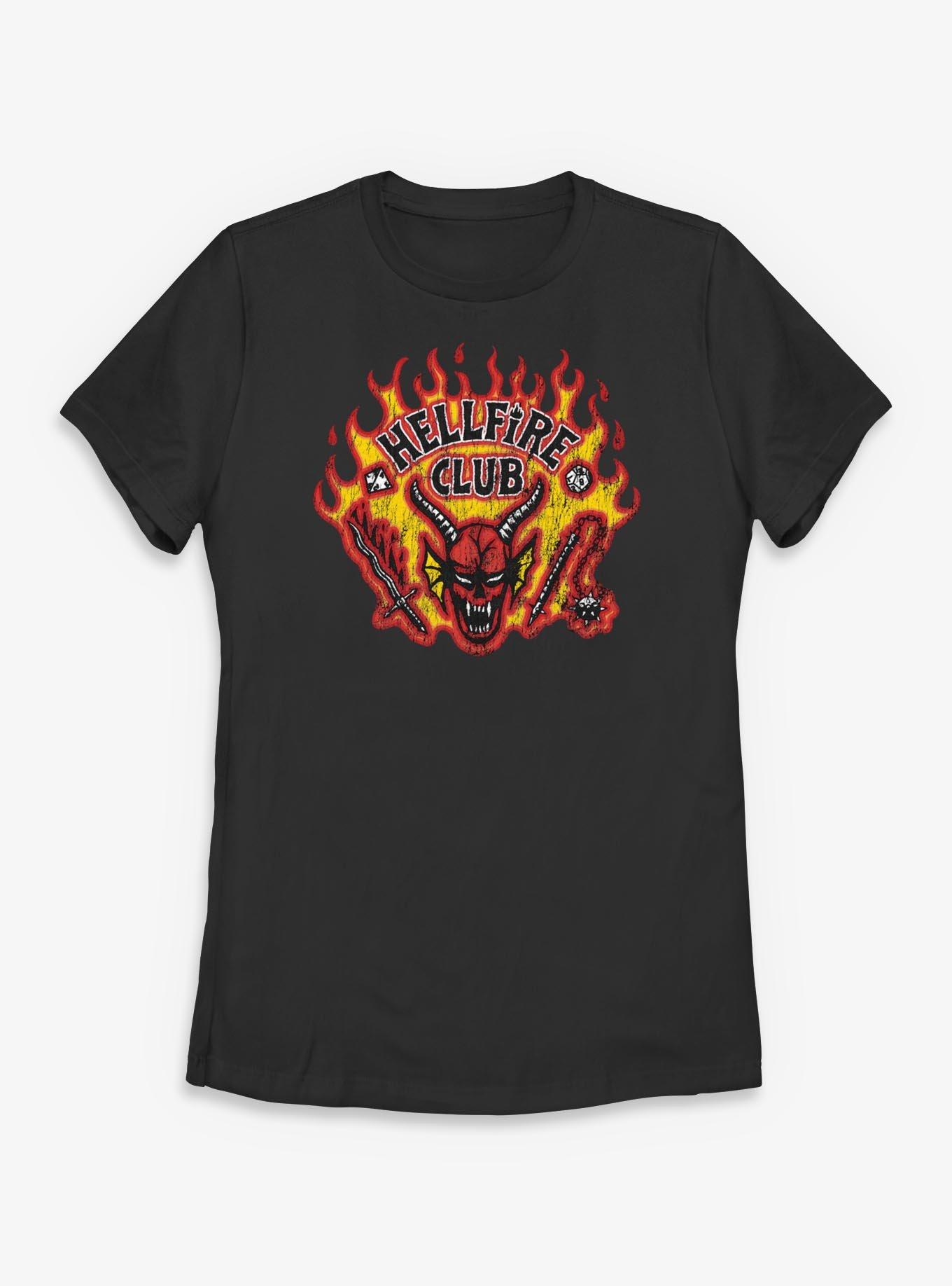 Stranger Things Hellfire Club Logo Womens T-Shirt, BLACK, hi-res