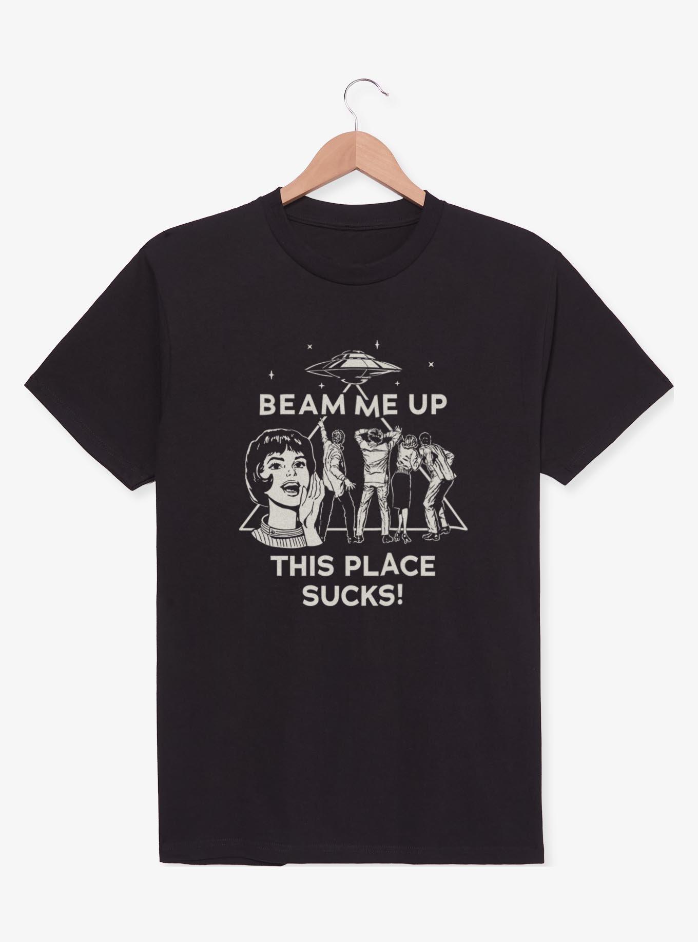 Stranger Things Beam Me Up T-Shirt - BLACK | BoxLunch