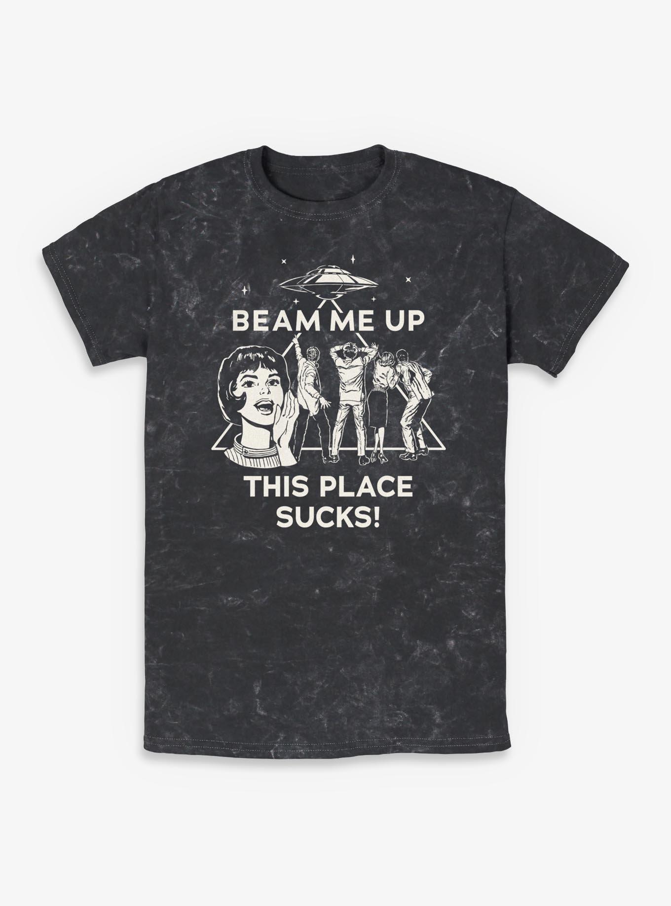 Stranger Things Beam Me Up Mineral Wash T-Shirt, , hi-res