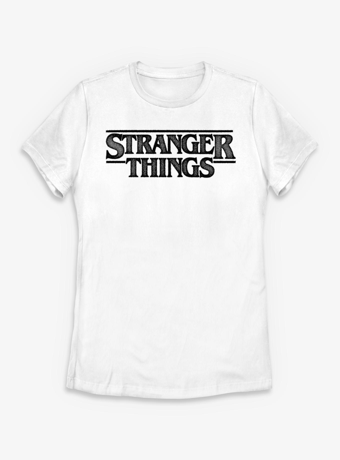 Stranger Things Pointillism Style Logo Womens T-Shirt, , hi-res