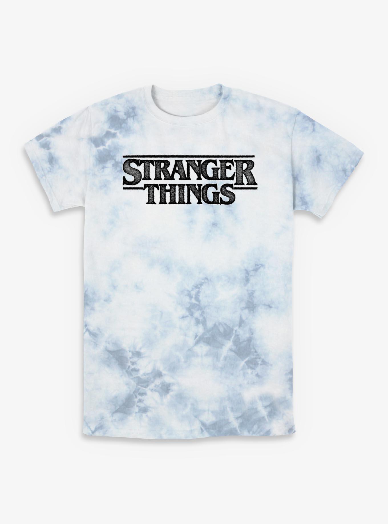 Stranger Things Pointillism Style Logo Tie-Dye T-Shirt, , hi-res
