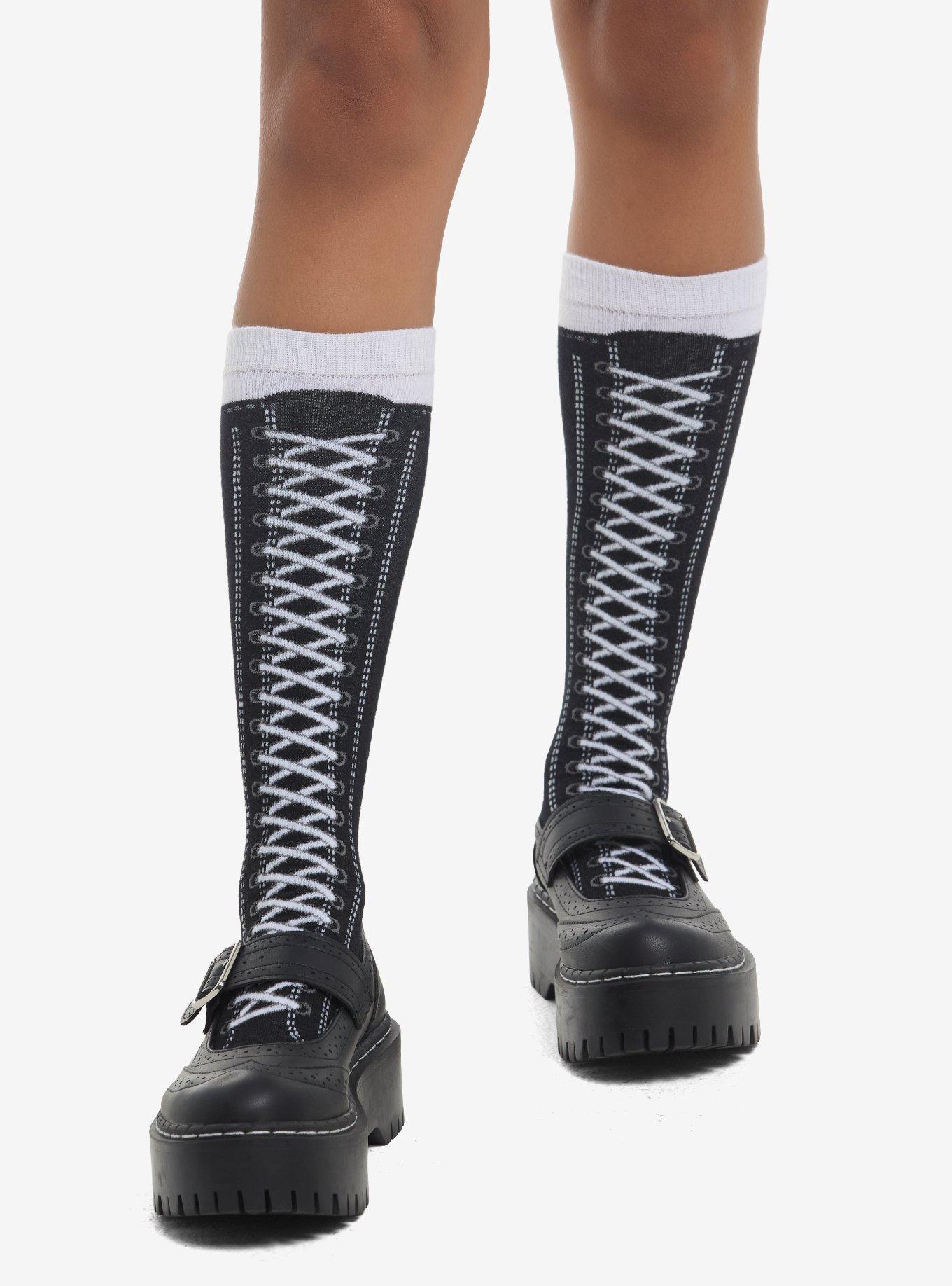 High Top Sneakers Knee-High Socks, , hi-res