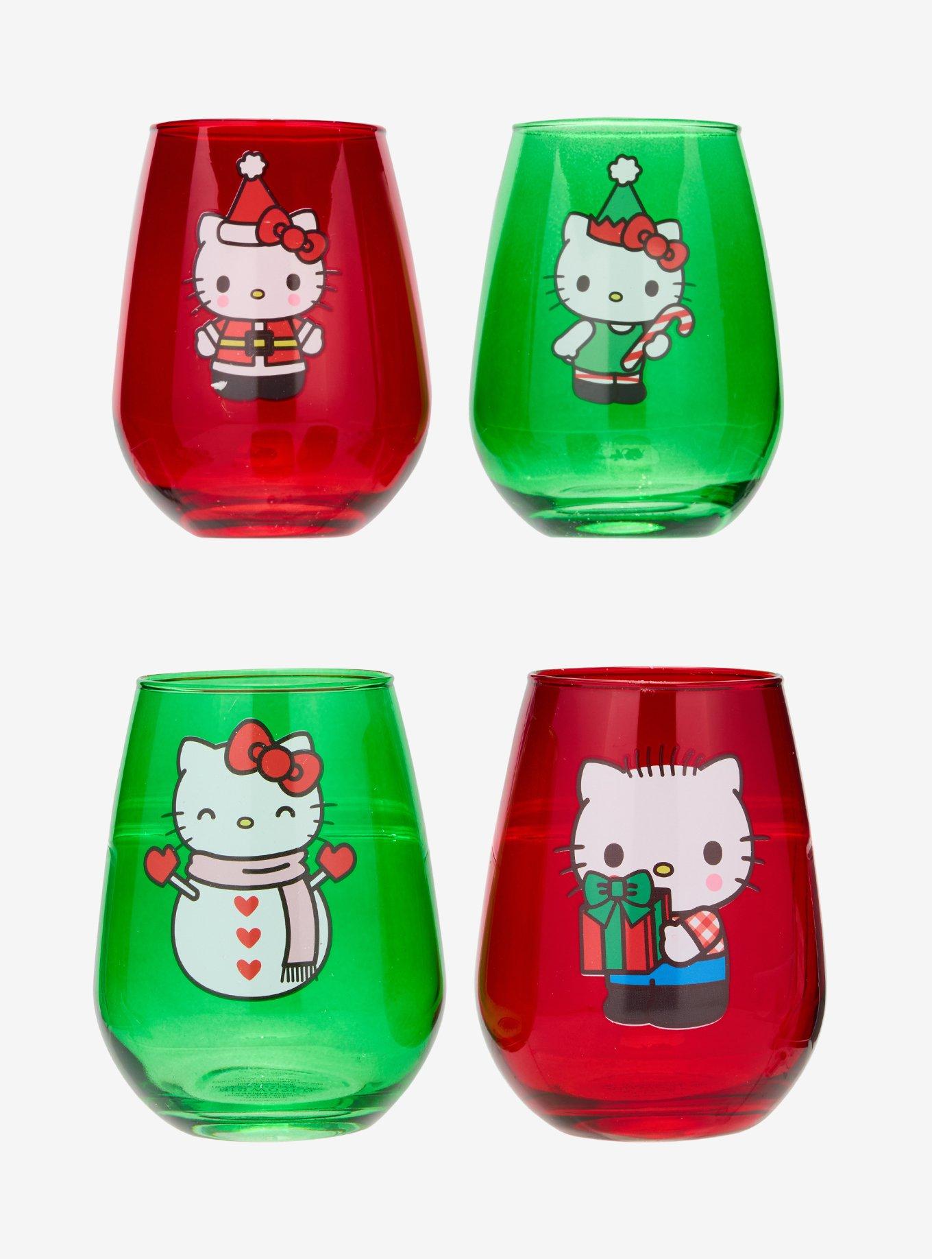 Hello Kitty Holiday Stemless Glass Set, , hi-res