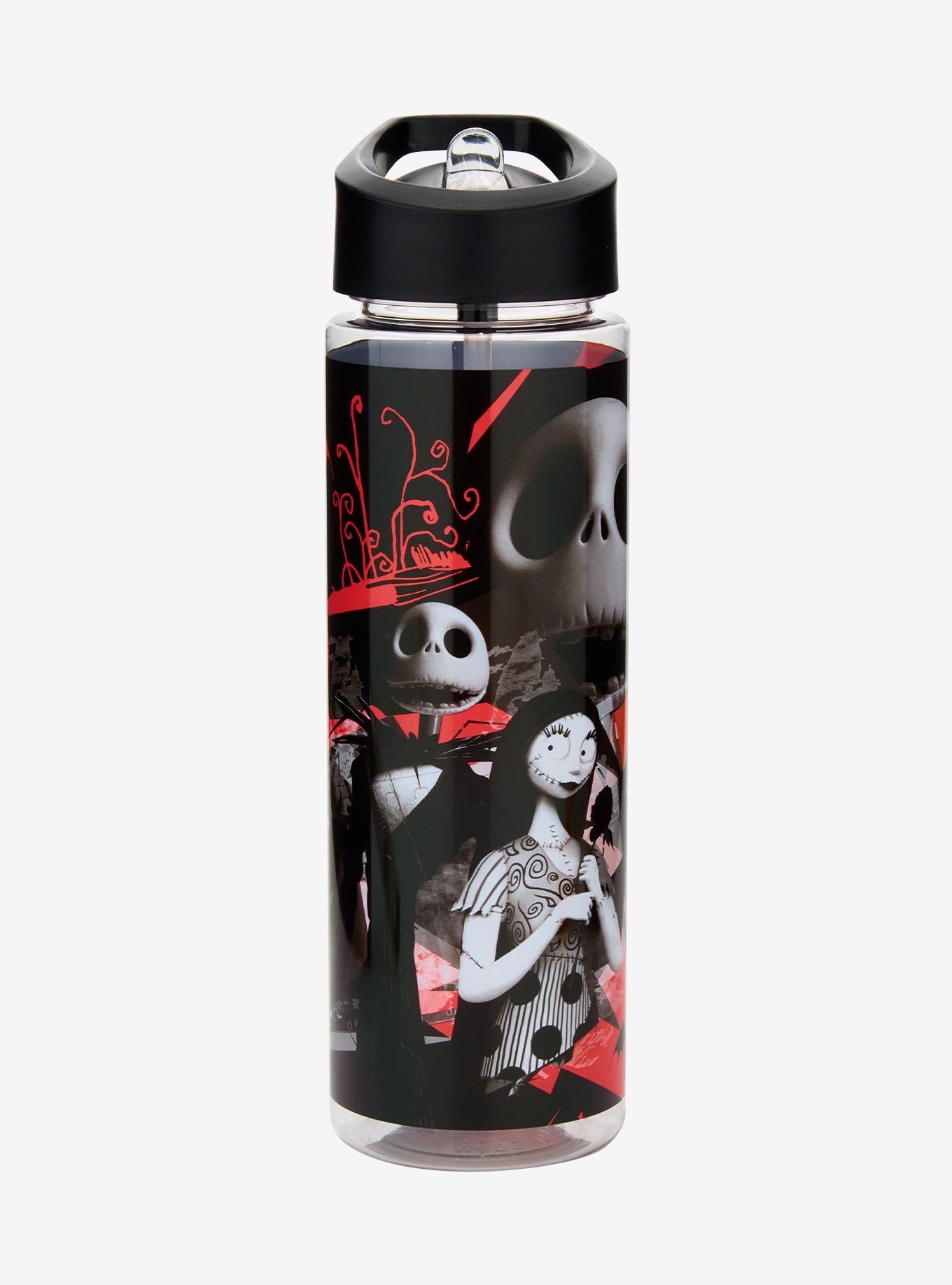 The Nightmare Before Christmas Tonal Collage Water Bottle, , hi-res