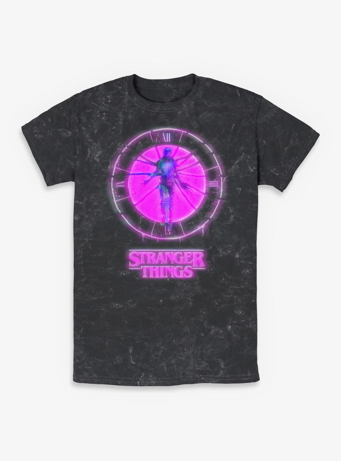 Stranger Things Vecna Pink Neon Mineral Wash T-Shirt, , hi-res