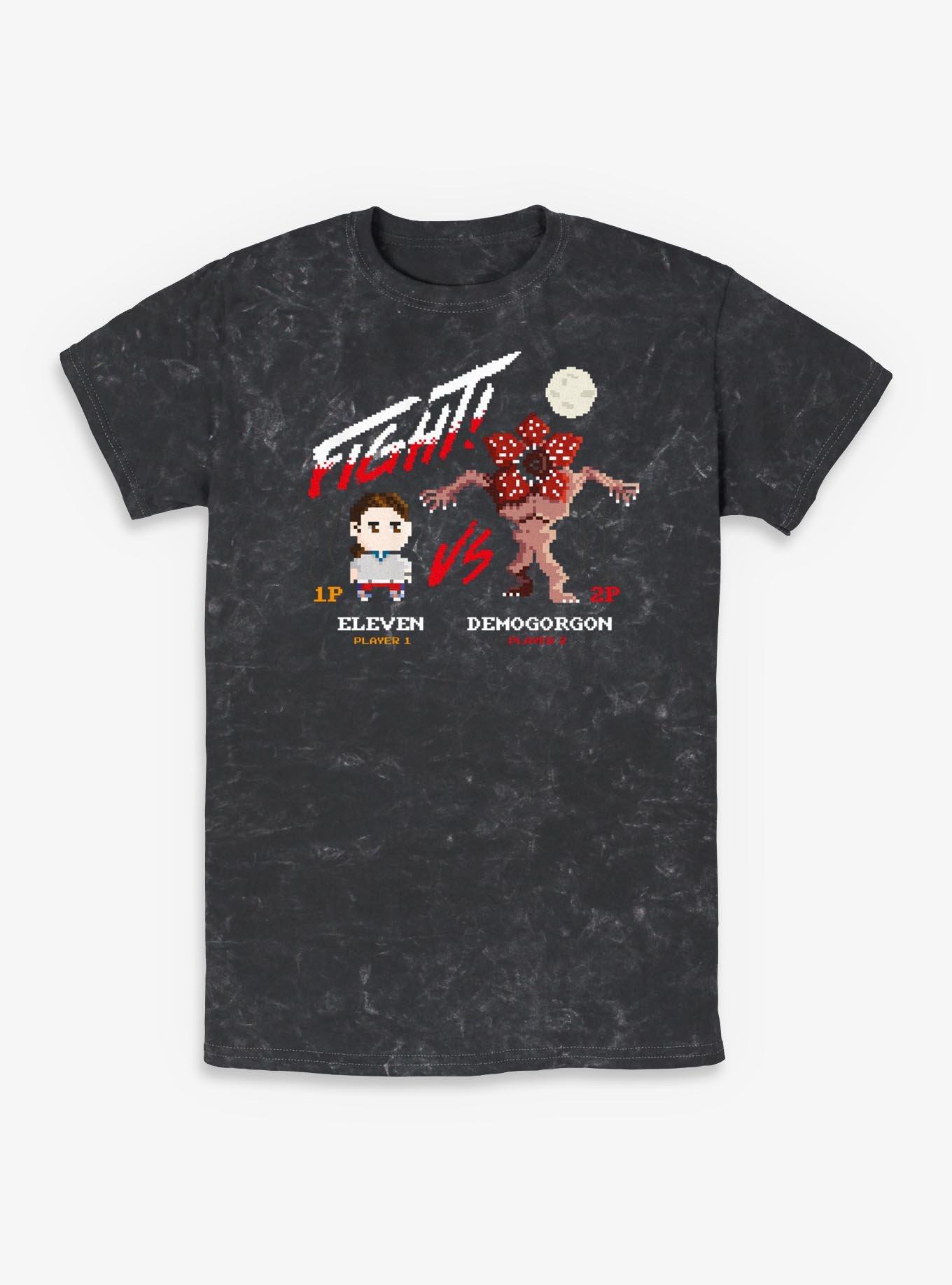 Stranger Things Eleven Vs Demogorgon Mineral Wash T-Shirt, , hi-res