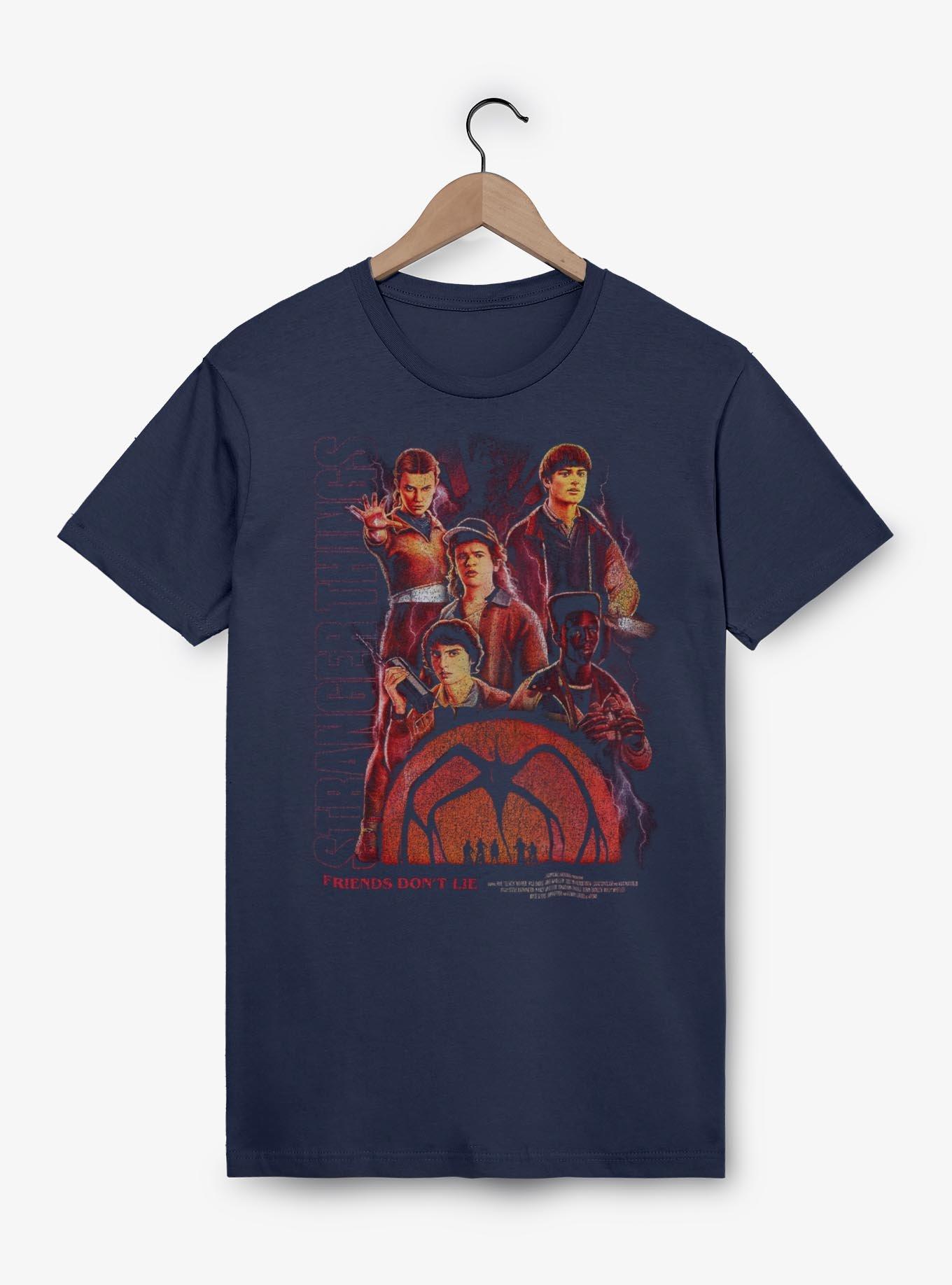 Stranger Things Friends Don't Lie Collage T-Shirt BoxLunch Exclusive, , hi-res