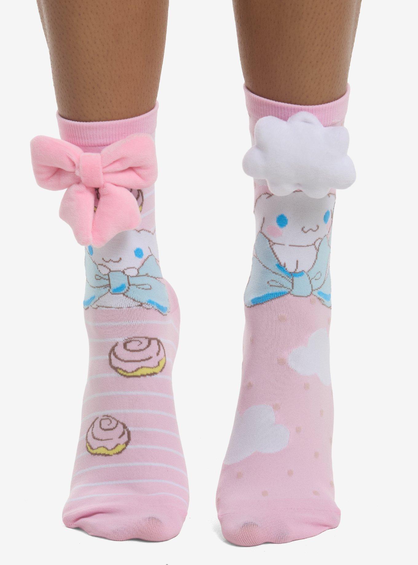 Cinnamoroll Plush Mismatch Crew Socks, , hi-res
