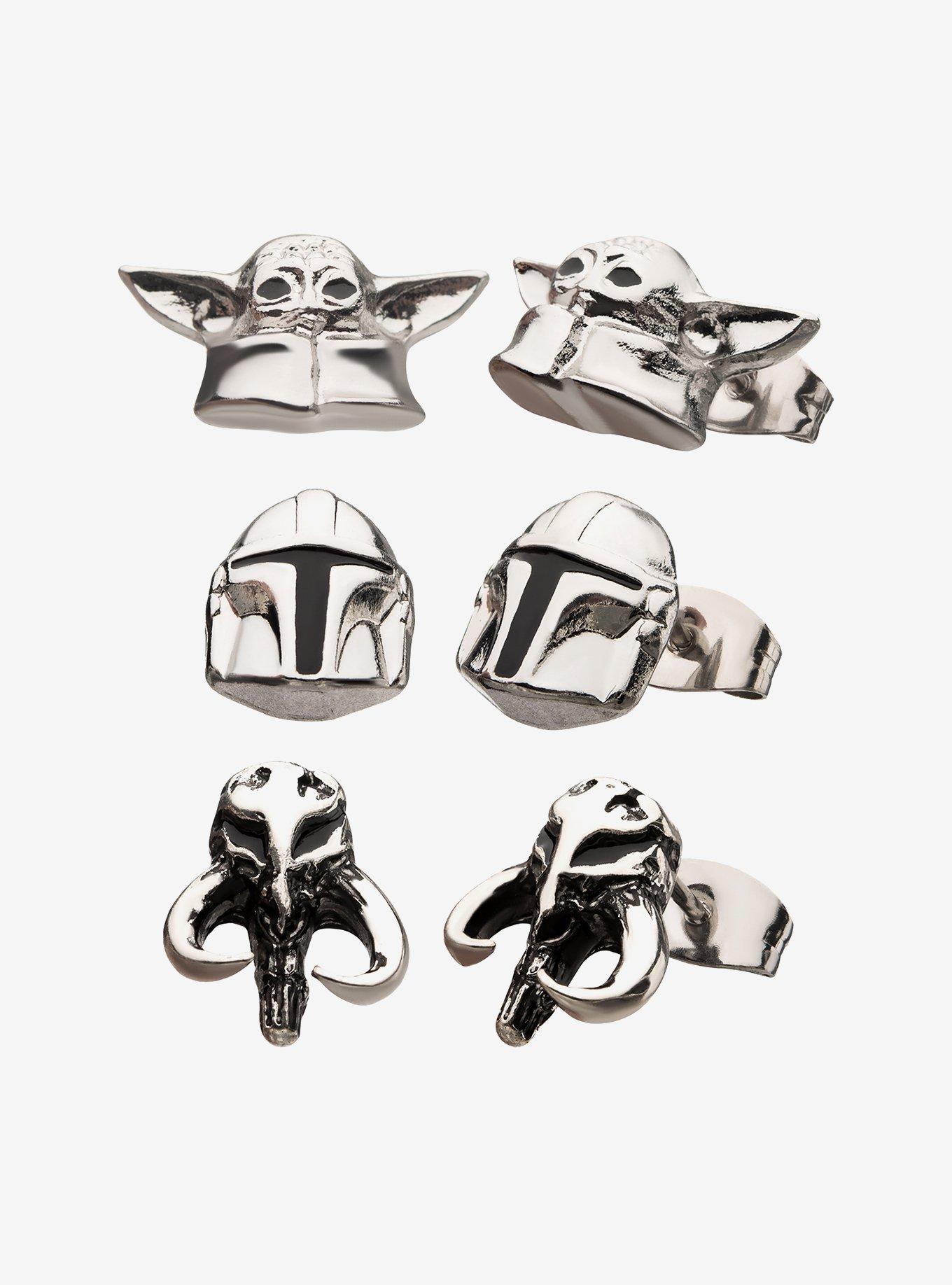 Star Wars The Mandalorian Stud Earrings Set (3pcs), , hi-res
