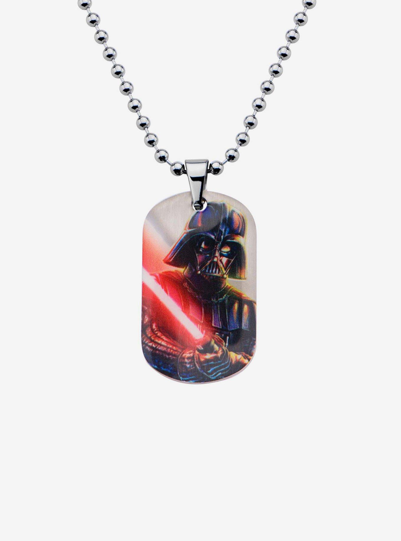 Star Wars Graphic Darth Vader Dog Tag Pendant Necklace, , hi-res