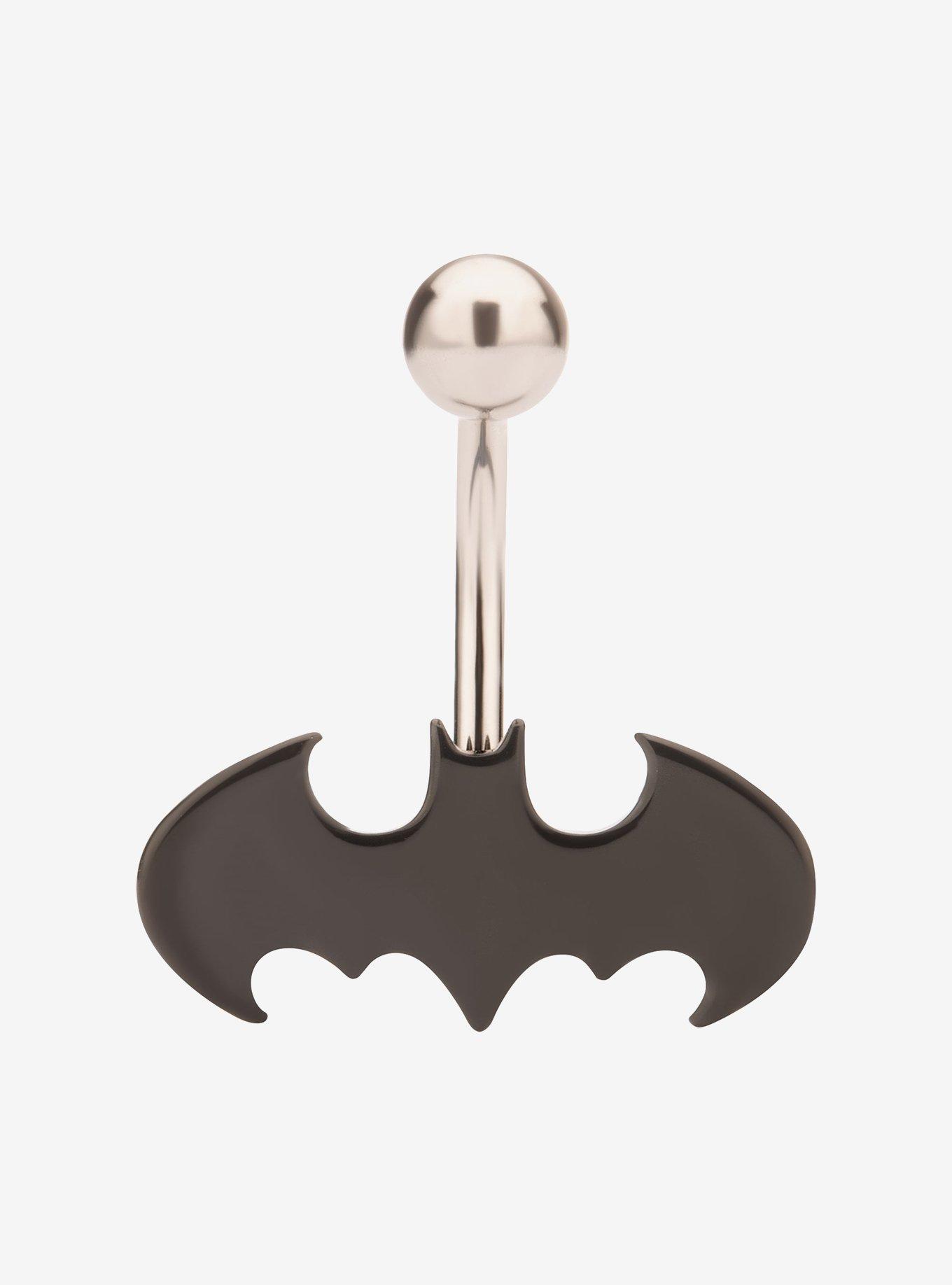 DC Comics Cut Out Batman Logo Fixed Navel, , hi-res