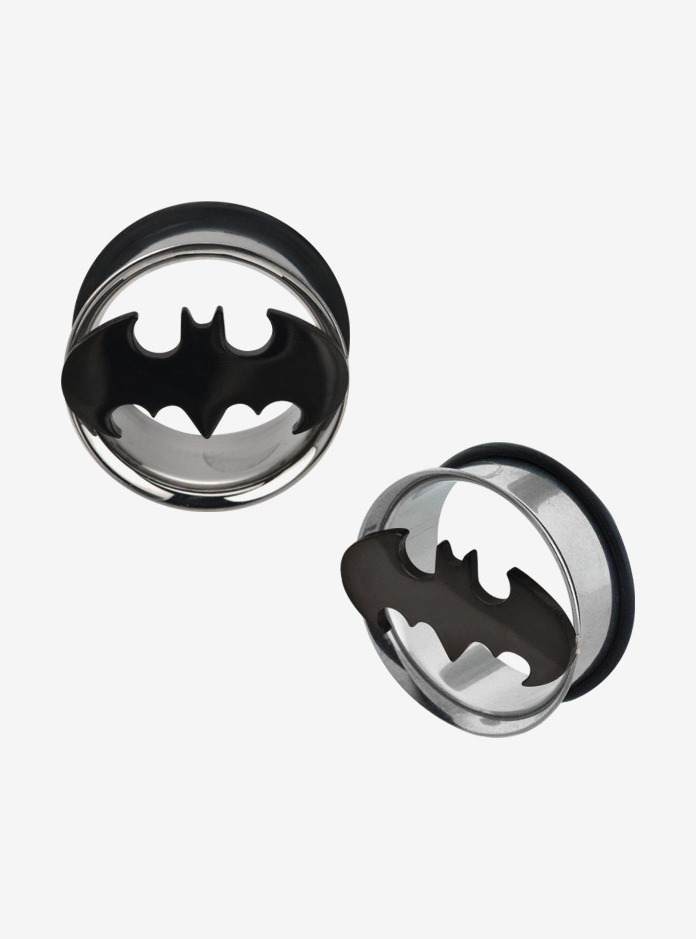 Steel Silver DC Comics Batman Tunnel Plug 2 Pack, , hi-res