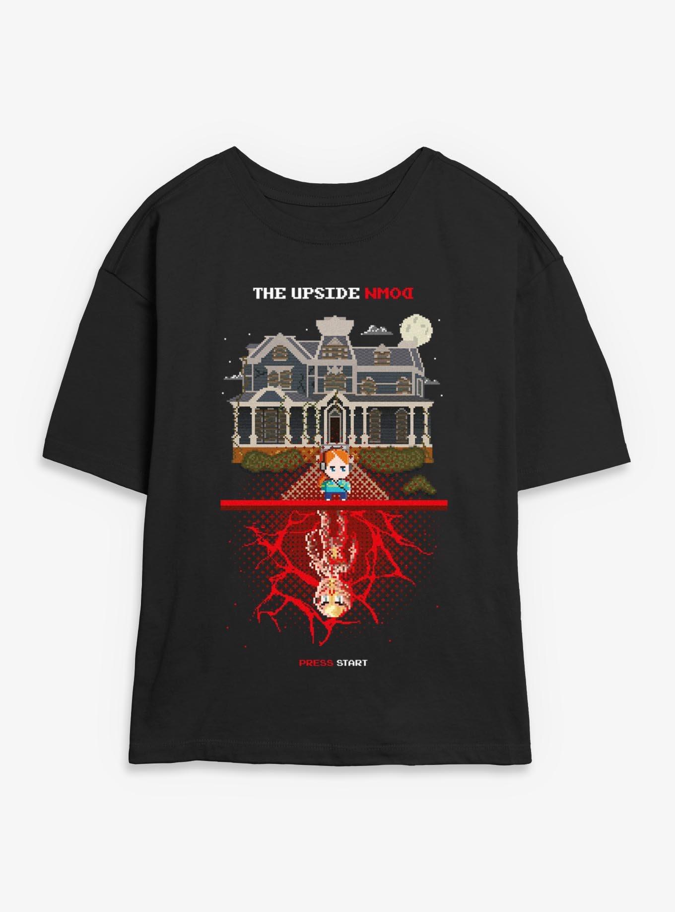 Stranger Things Max Vecna The Upside Down Womens Skimmer T-Shirt, BLACK, hi-res view 1