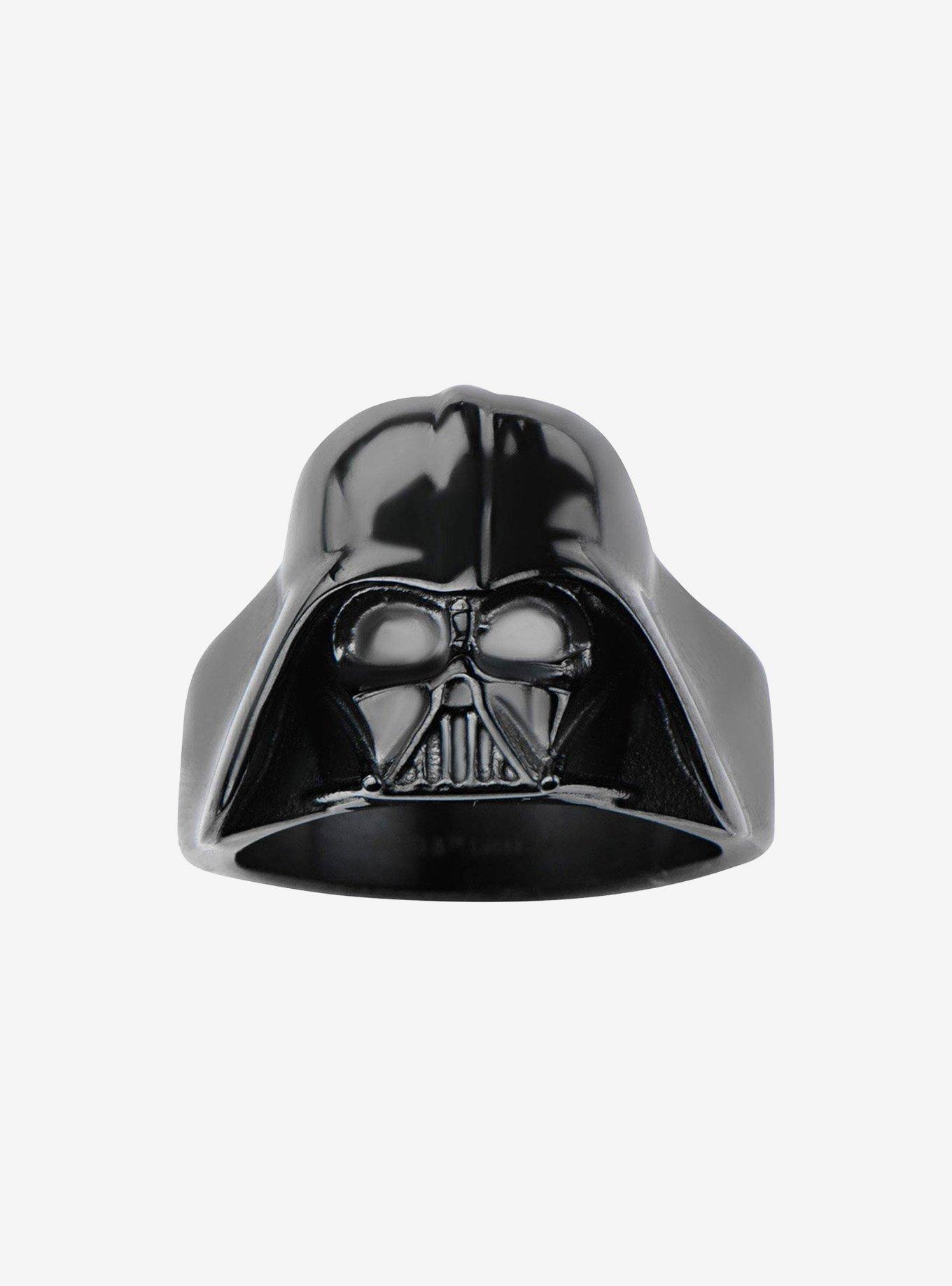 Star Wars Black Plated 3D Darth Vader Ring, , hi-res