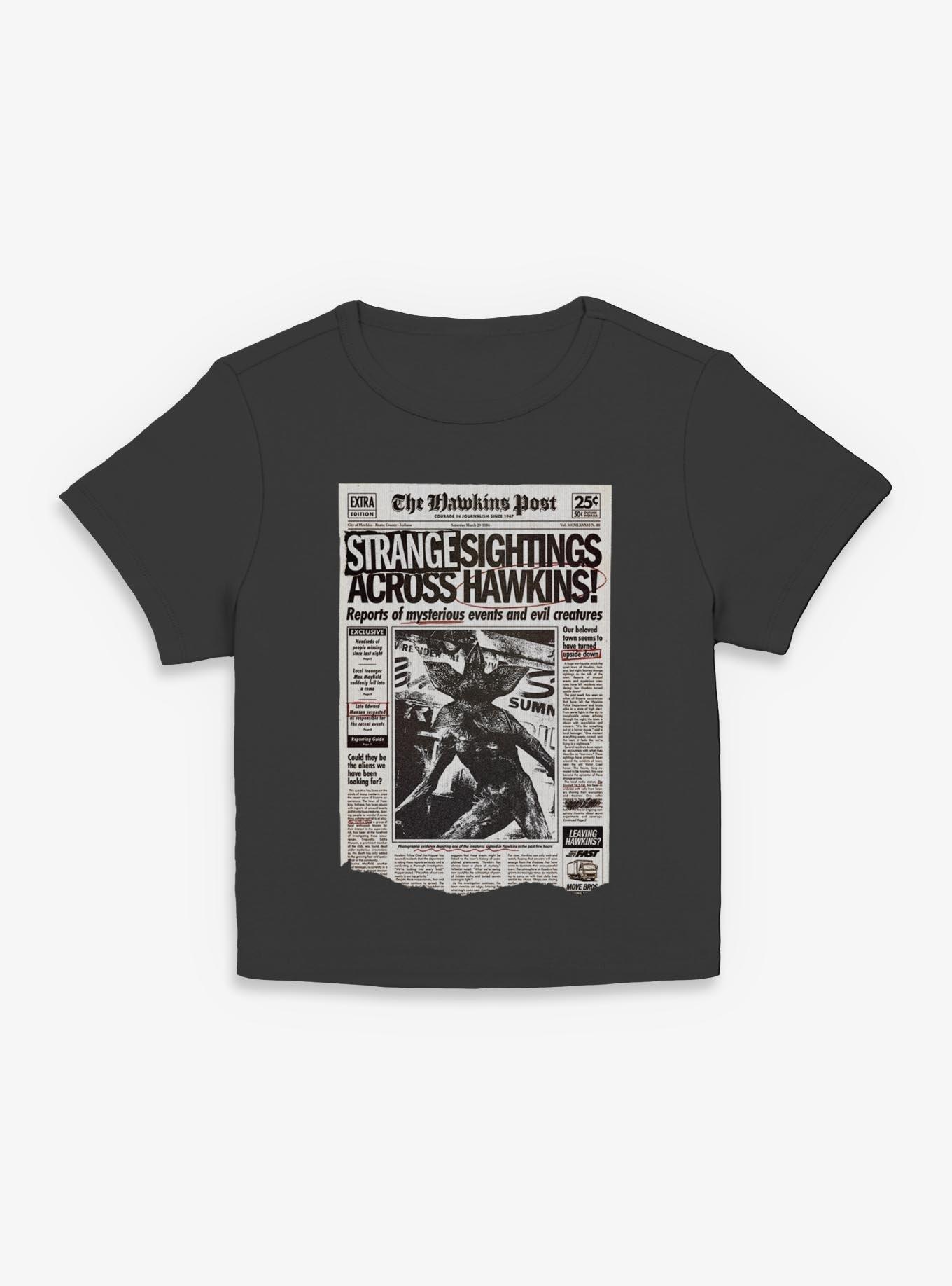 Stranger Things Strange Sightings Across Hawkins Womens Baby T-Shirt, , hi-res