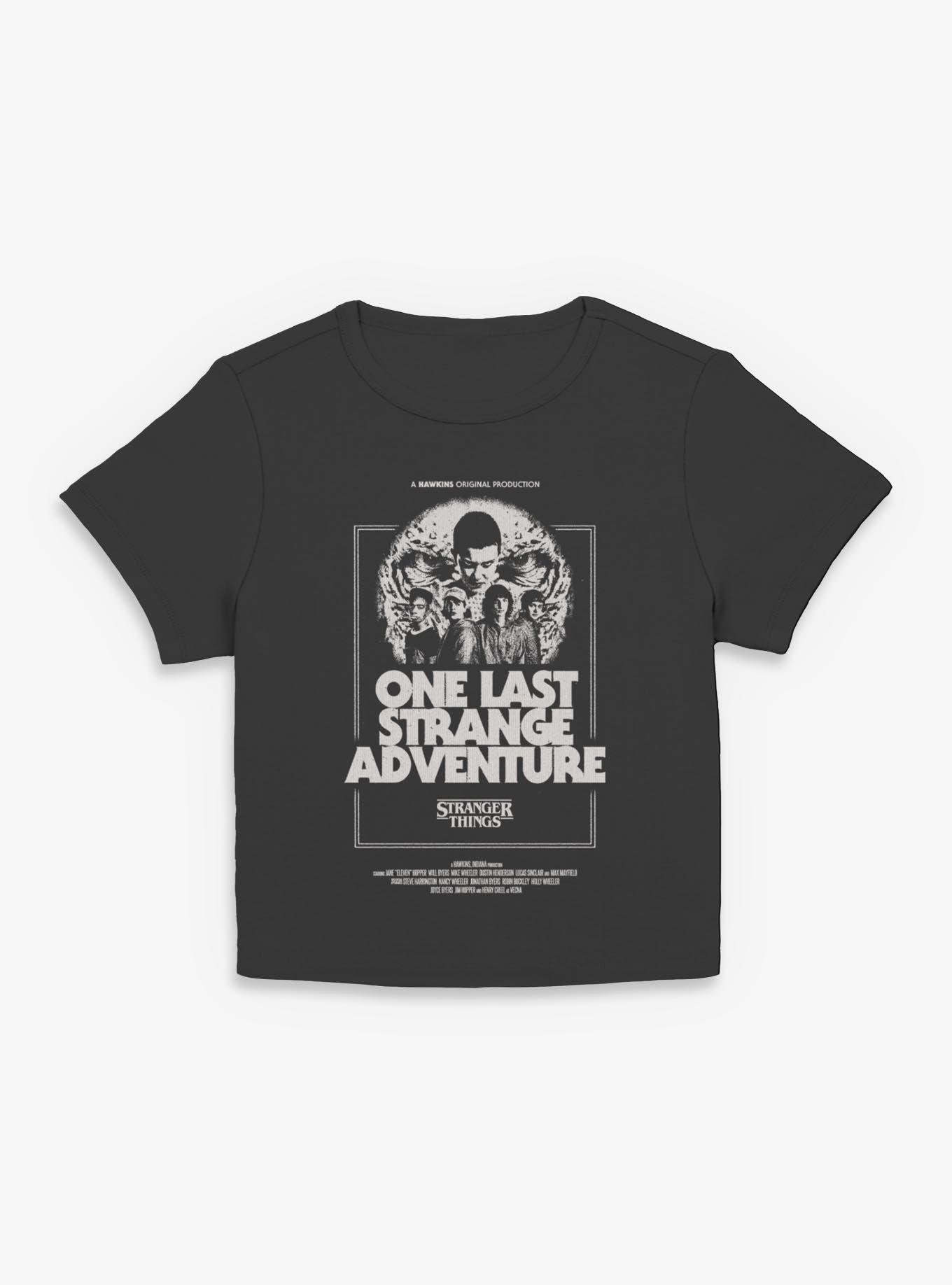 Stranger Things One Last Strange Adventure Womens Baby T-Shirt, BLACK, hi-res