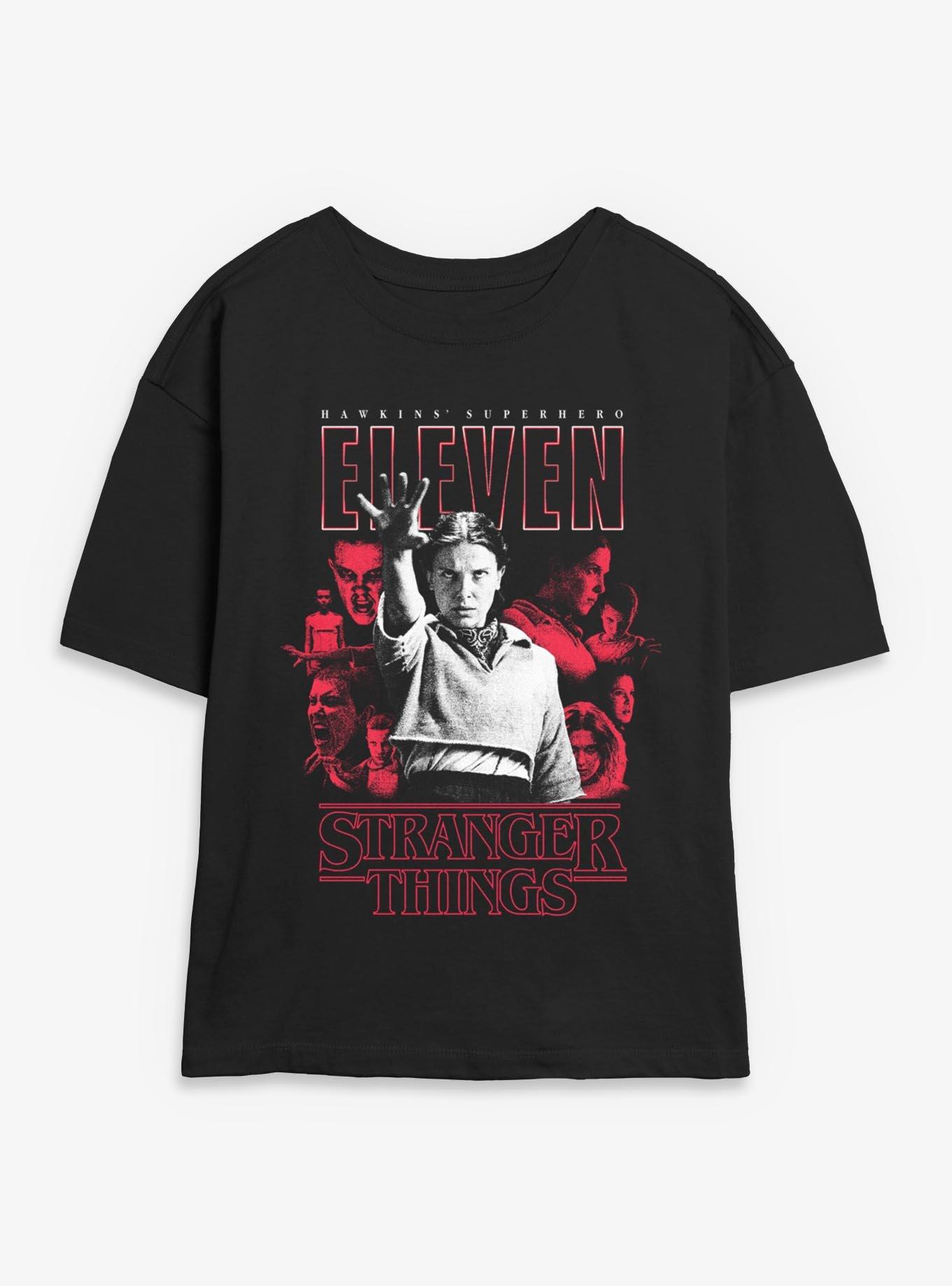 Stranger Things Eleven Superhero Womens Skimmer T-Shirt, , hi-res