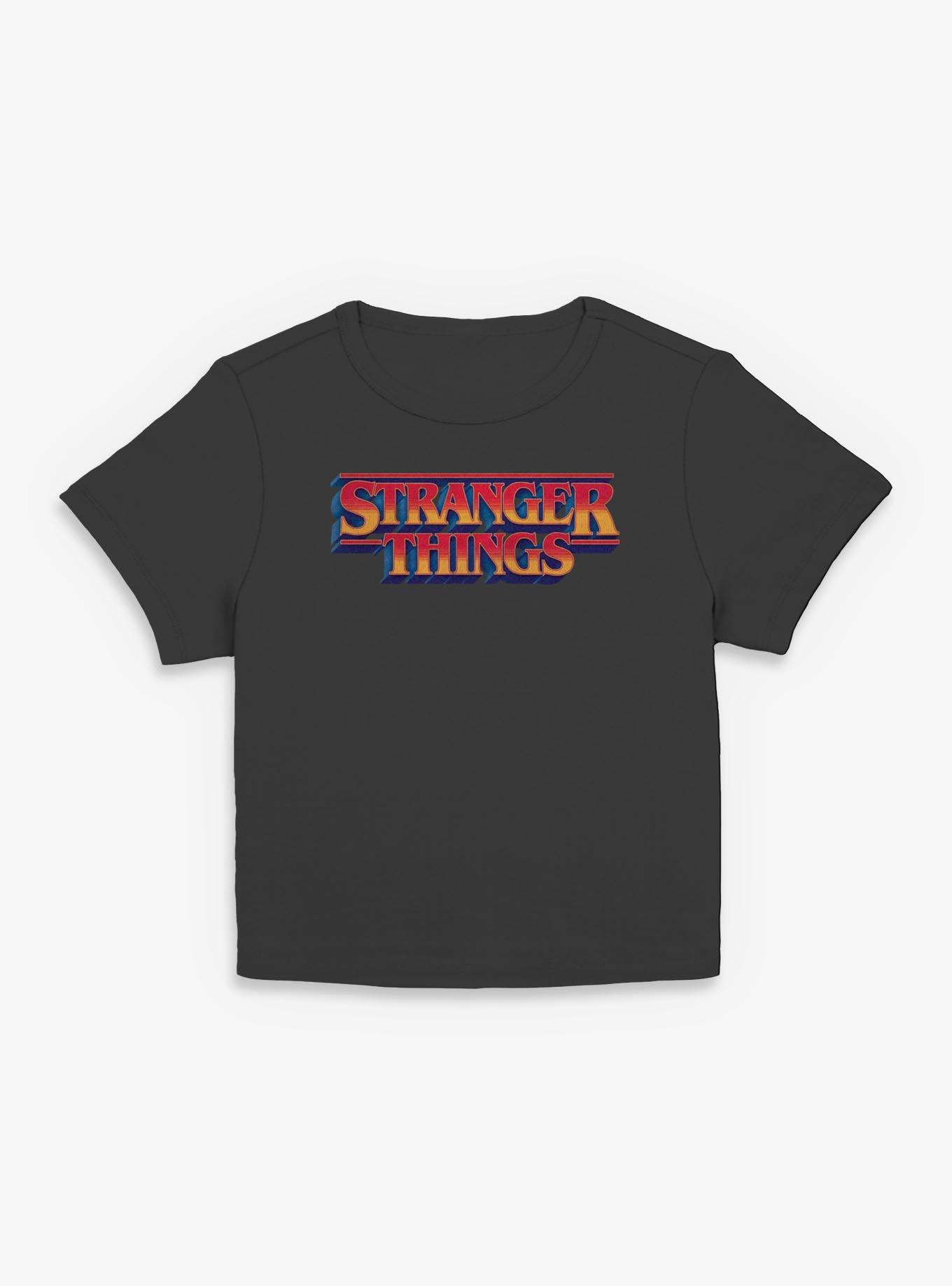 Stranger Things Gradient Logo Womens Baby T-Shirt, BLACK, hi-res