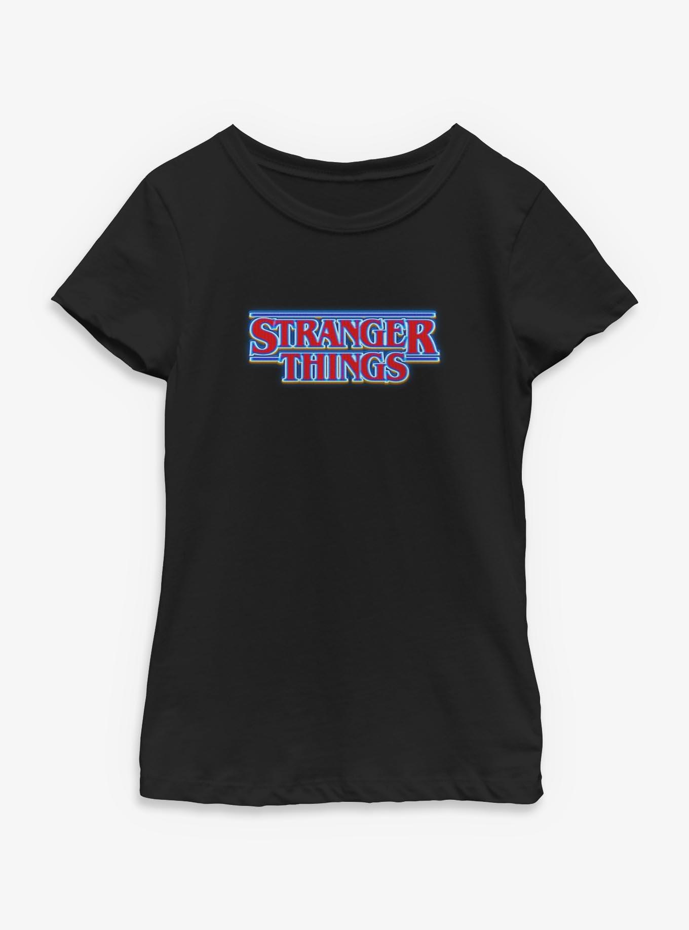 Stranger Things Glow Logo Youth Girls T-Shirt, , hi-res