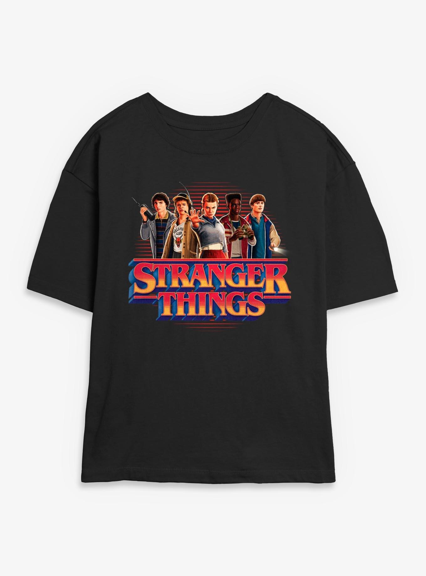 Stranger Things Crew With Logo Womens Skimmer T-Shirt, , hi-res
