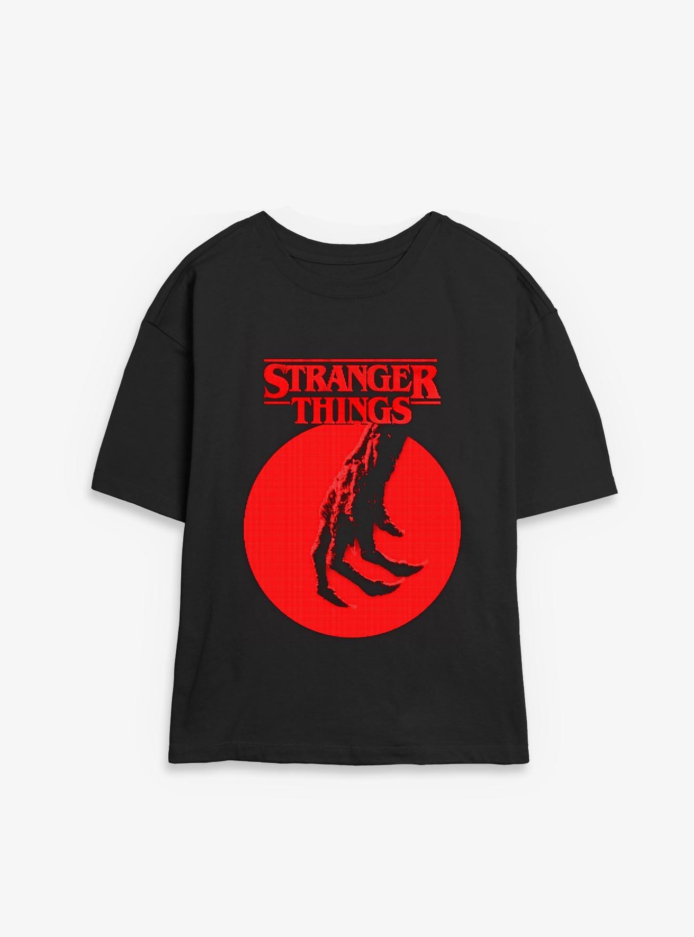 Stranger Things Red Circle Hand Womens Skimmer T-Shirt, , hi-res