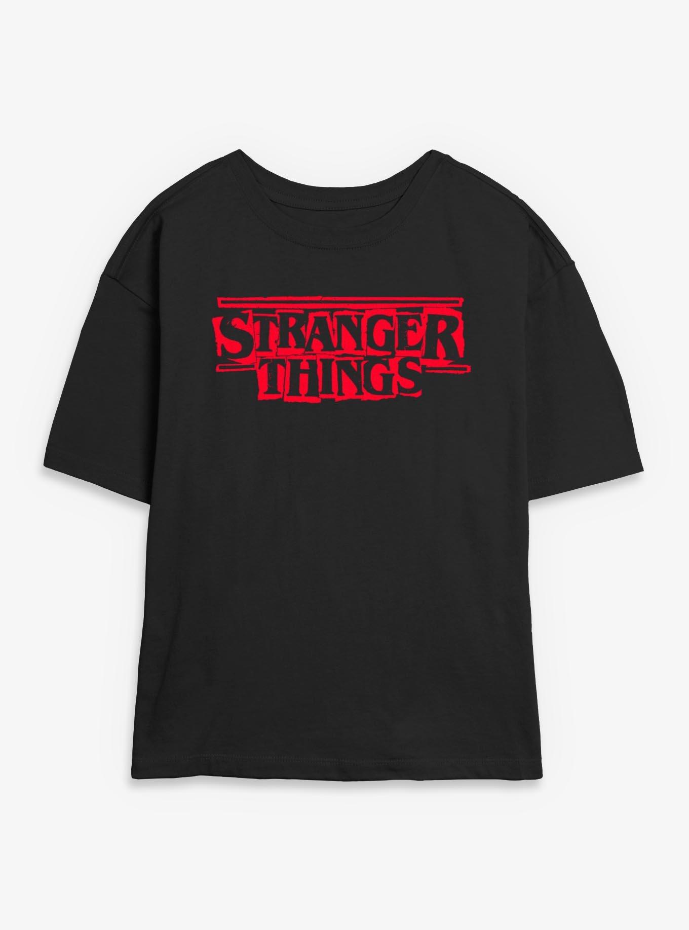 Stranger Things Logo Stencil Womens Skimmer T-Shirt, , hi-res