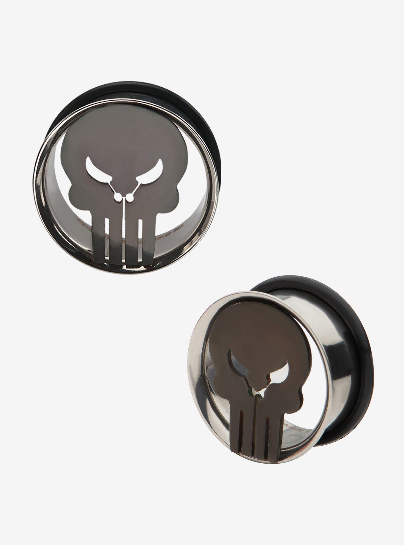 Steel Marvel Punisher Tunnel Plug 2 Pack, , hi-res