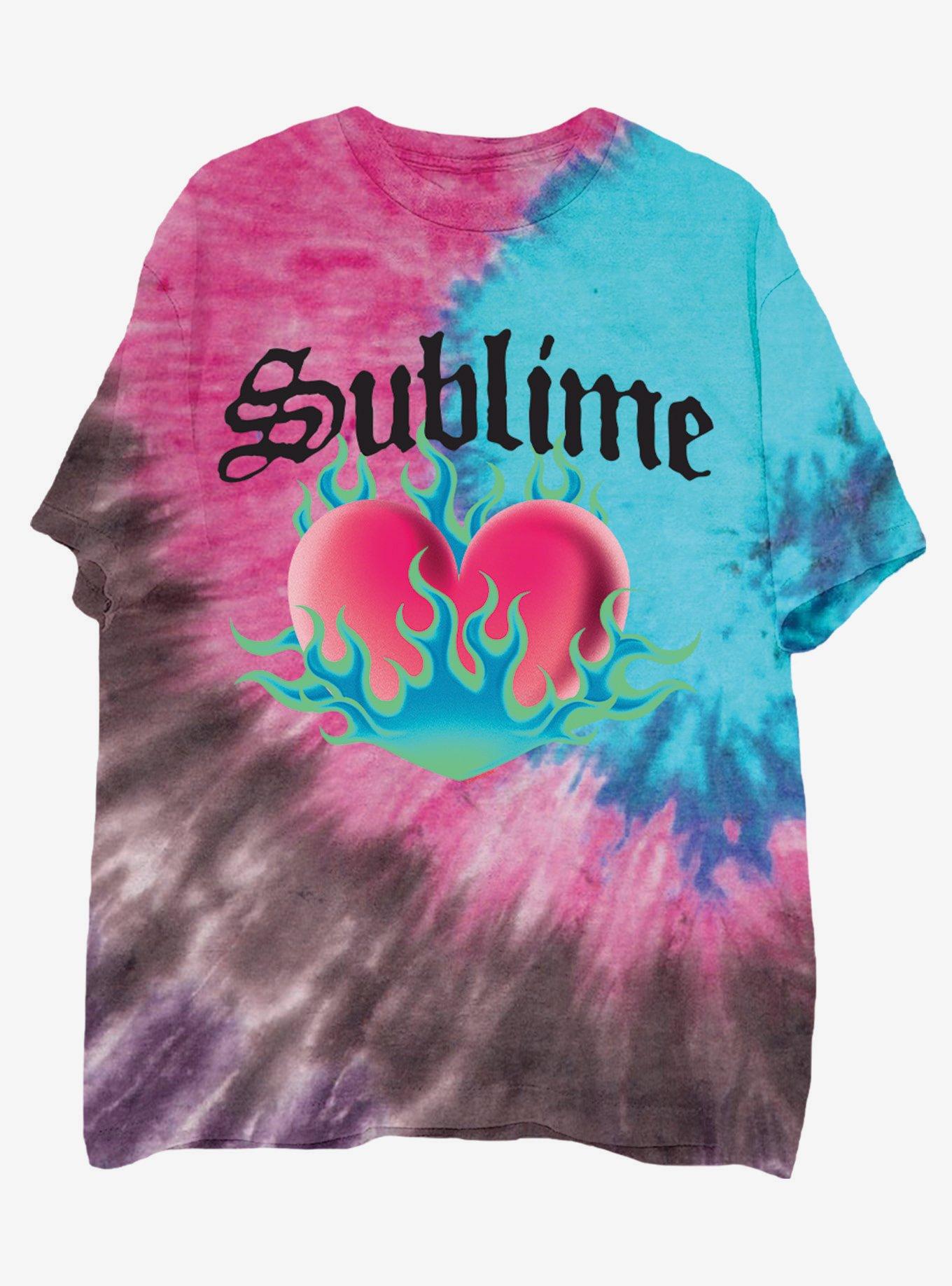 Sublime Fire Heart Tie-Dye T-Shirt, , hi-res