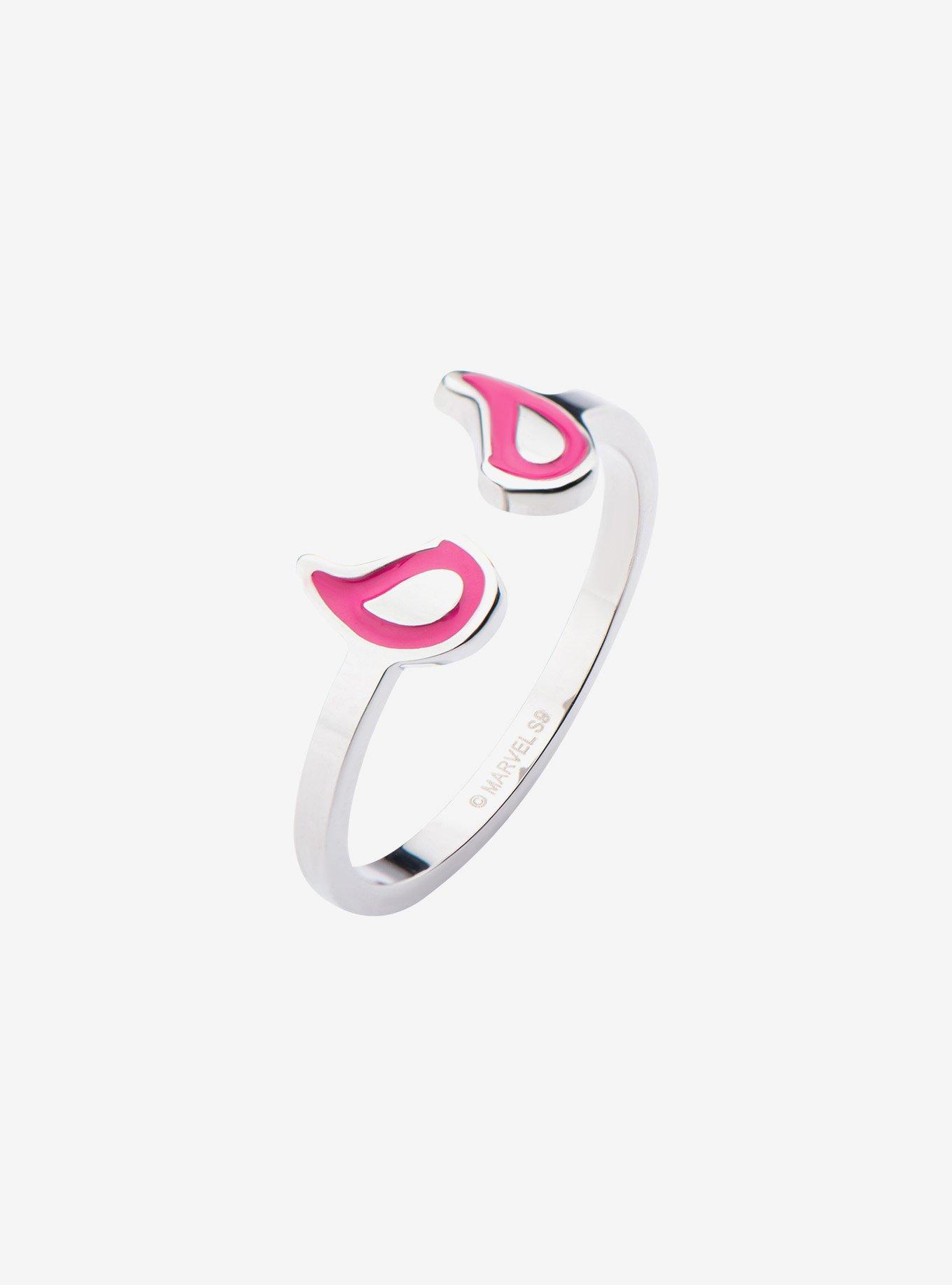 Marvel Spider-Man Spider Gwen Eyes Logo Ring, , hi-res