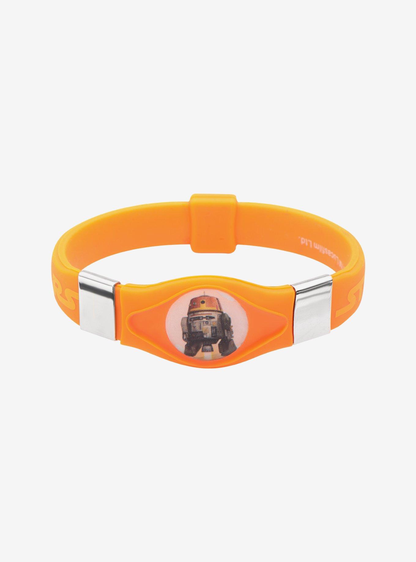 Star Wars Rebels Chopper Kids Orange Silicone Glow Bracelet, , hi-res
