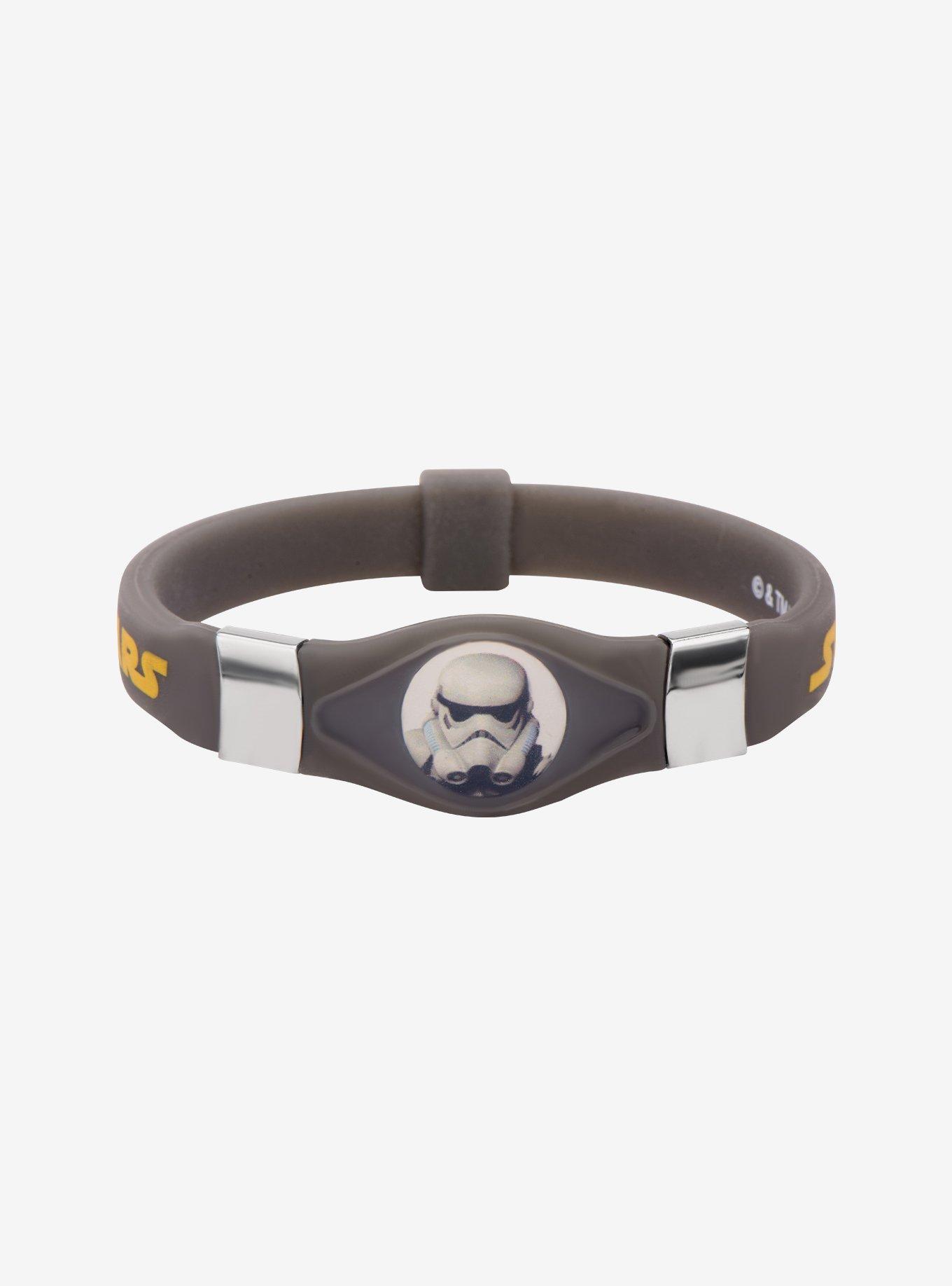 Star Wars Rebels Stormtrooper Kids Black Silicone Glow Bracelet, , hi-res