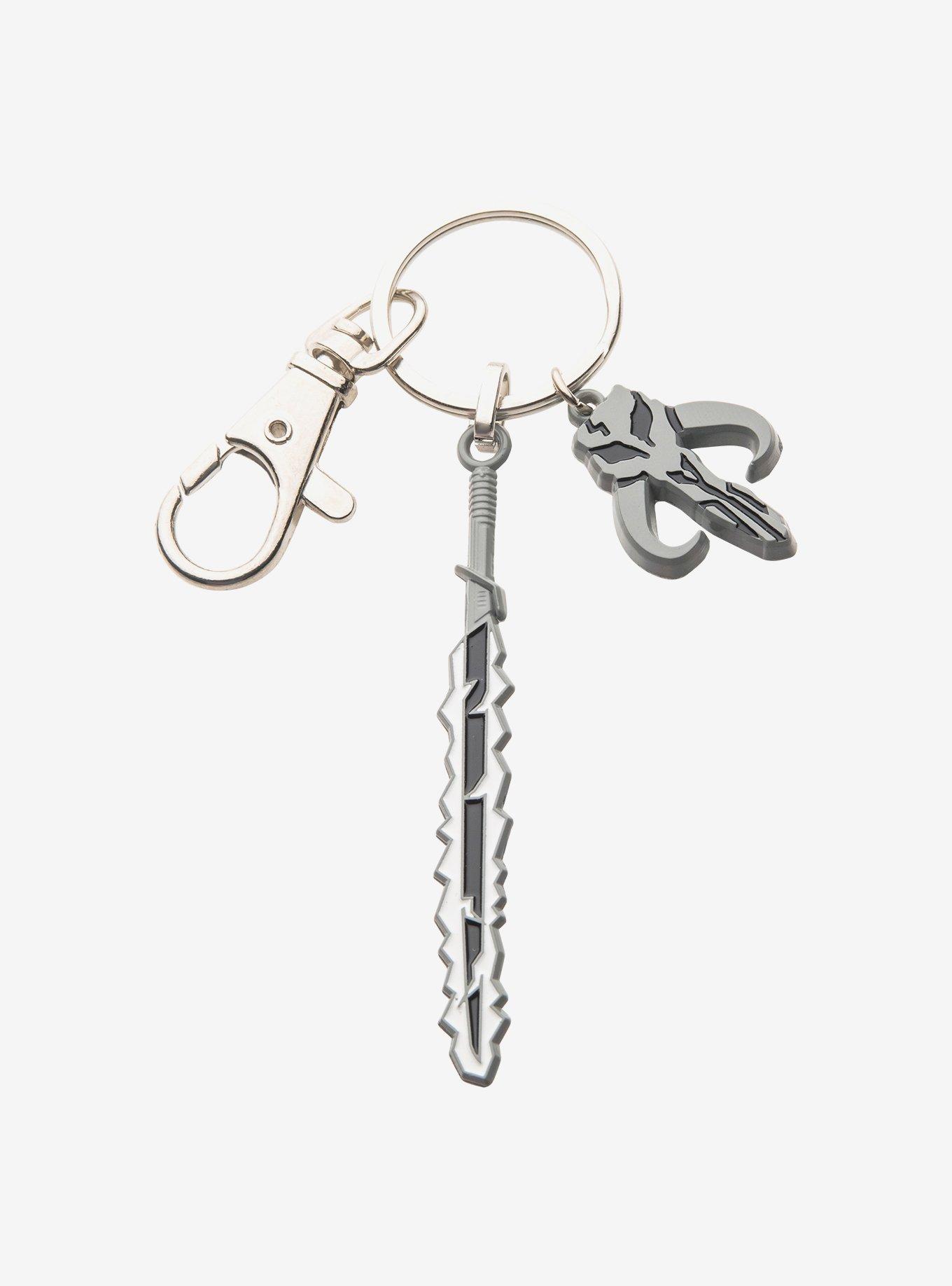 Star Wars Dark Saber Mando Charm Keychain, , hi-res