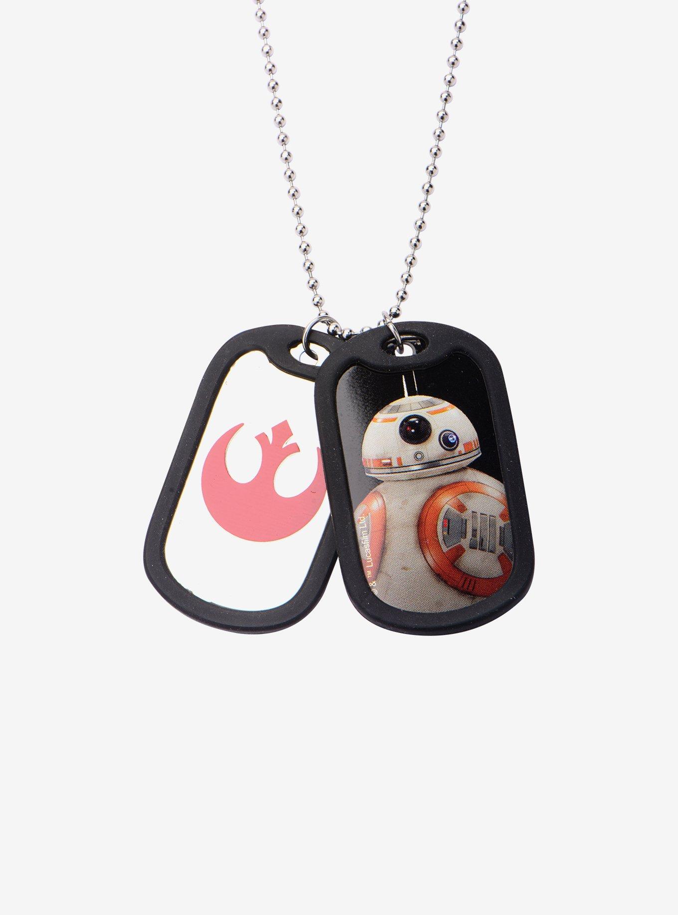 Star Wars Episode 7 BB-8 Rubber Silencer Double Dog Tag Pendant Necklace, , hi-res