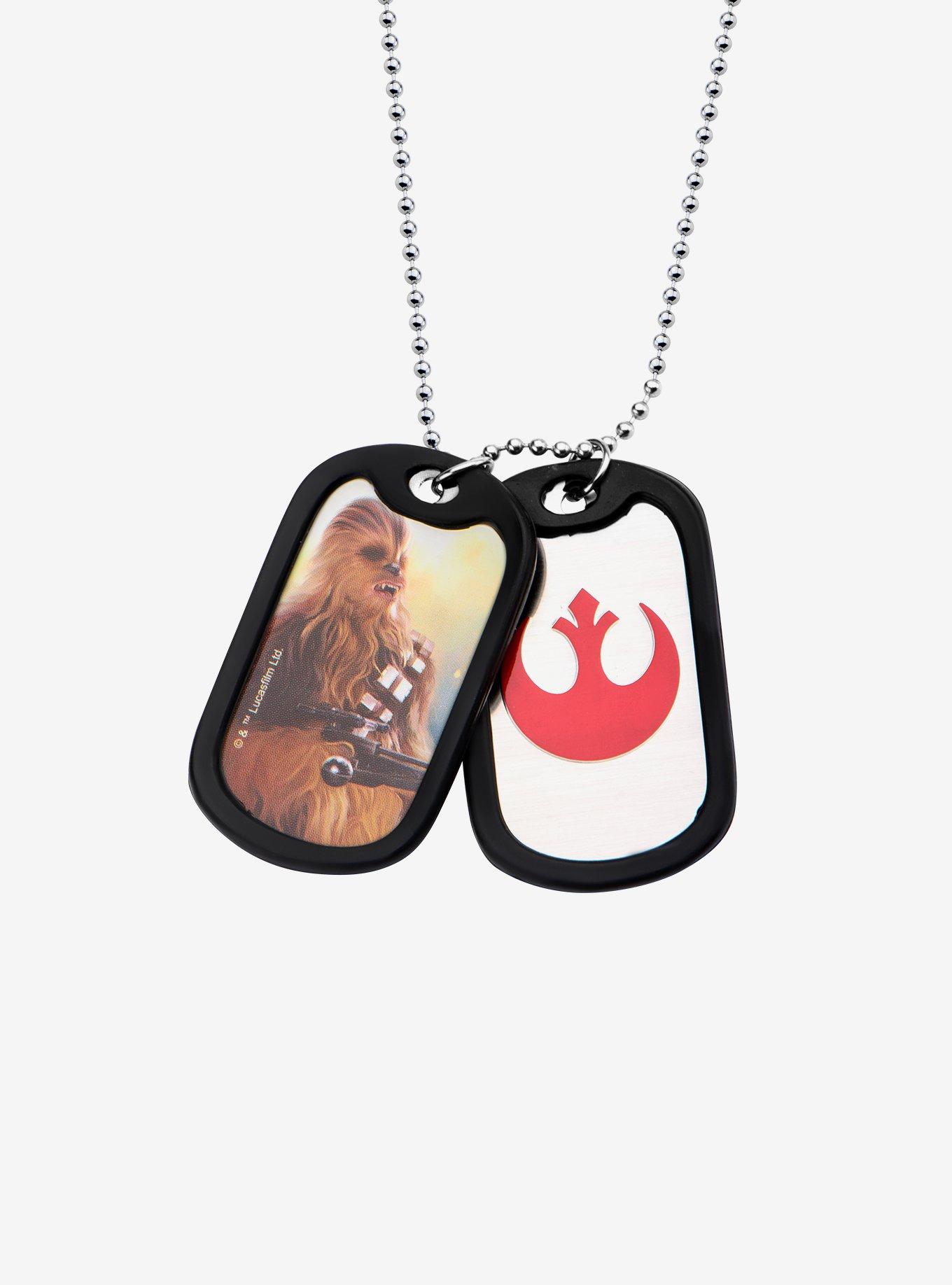 Star Wars Episode 7 Rebel Chewbacca Rubber Silencer Double Dog Tag Pendant Necklace, , hi-res