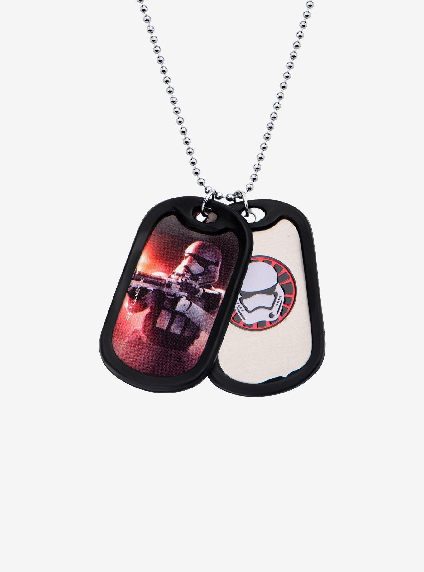 Star Wars Episode 7 Stormtrooper Rubber Silencer Double Dog Tag Pendant Necklace, , hi-res