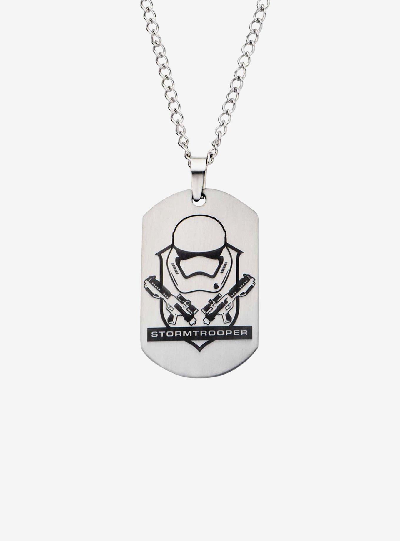 Star Wars Episode 7 Stormtrooper Laser Etched Dog Tag Pendant Necklace, , hi-res