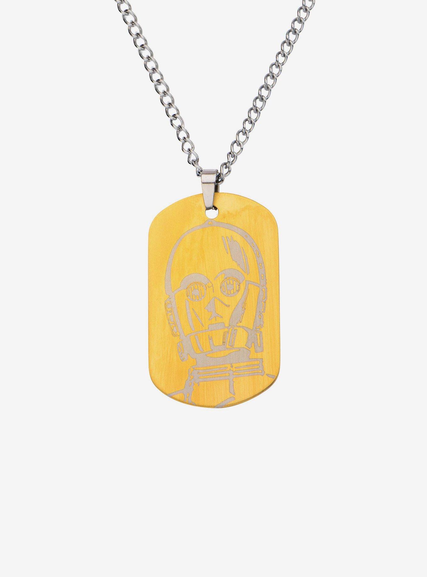 Star Wars C-3PO Dog Tag Pendant Necklace, , hi-res