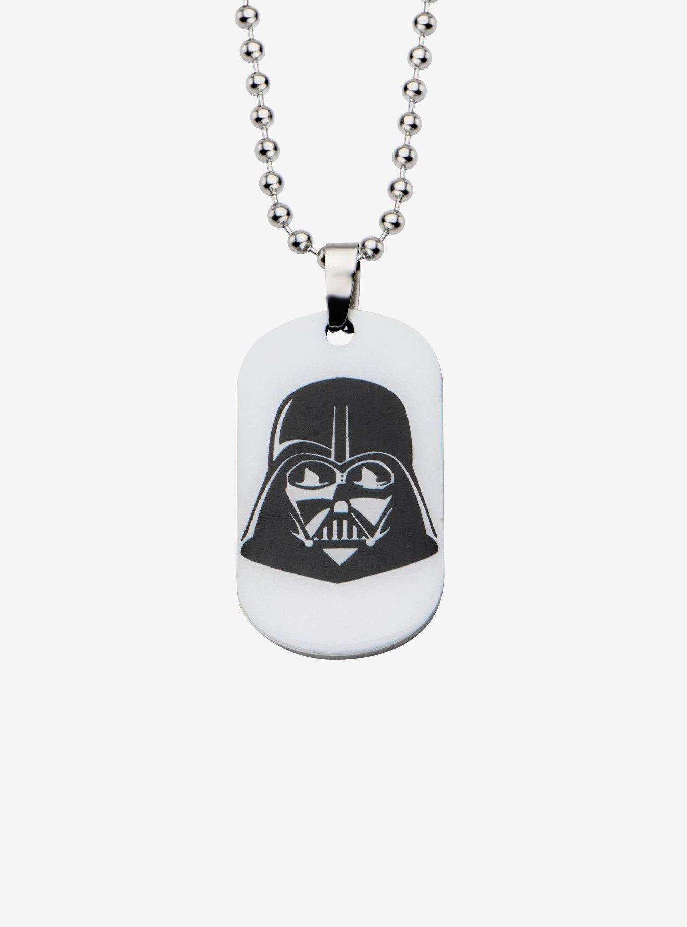 Star Wars Glow in the Dark Darth Vader Dog Tag Pendant Necklace, , hi-res