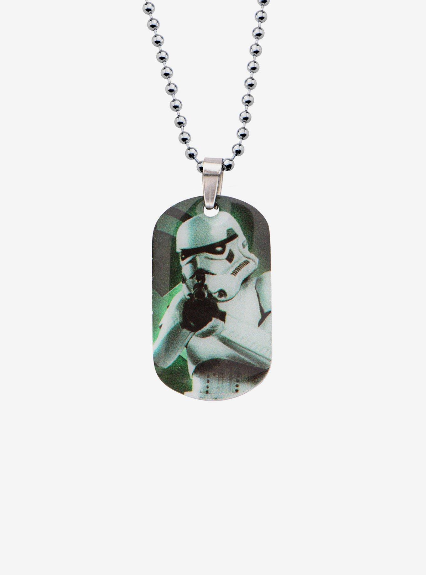 Star Wars Graphic Stormtrooper Kids Dog Tag Pendant Necklace, , hi-res
