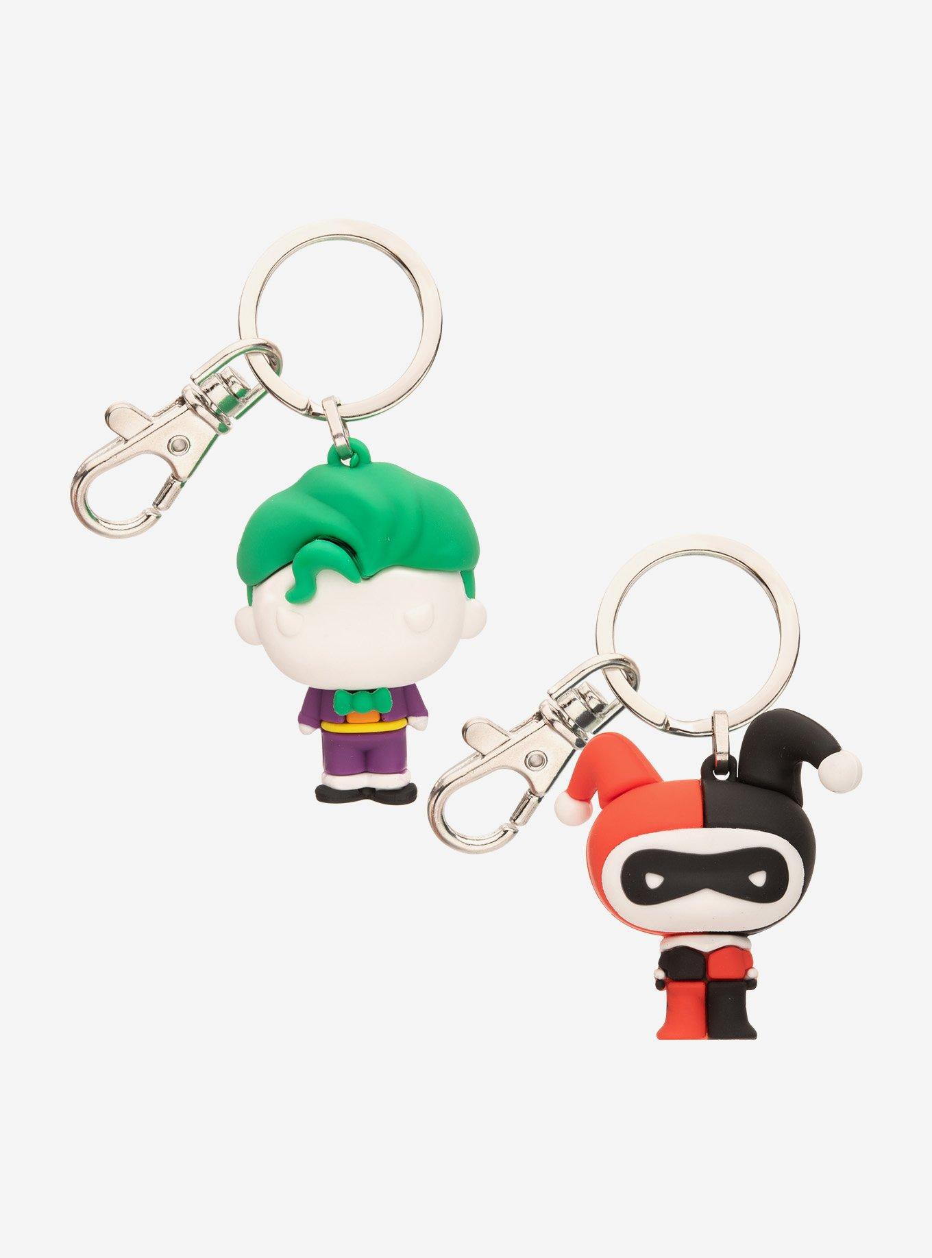DC Comics Joker and Harley Quinn Chibi Best of Friends 3D Keychain Set, , hi-res