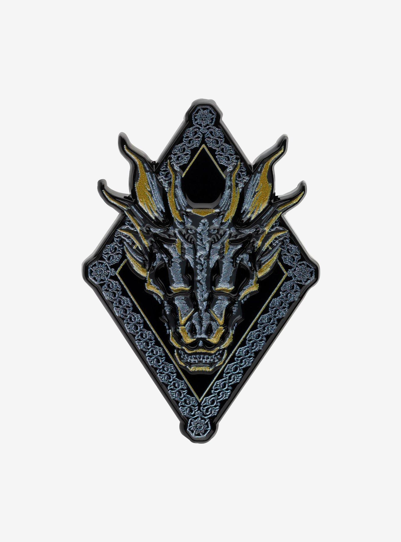 House Of The Dragon Dragon Skull Enamel Pin, , hi-res