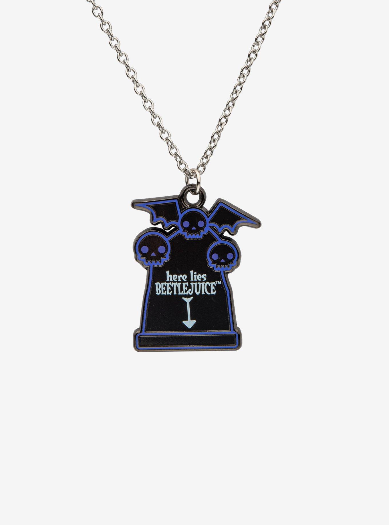 Beetlejuice Tomb Stone Necklace, , hi-res