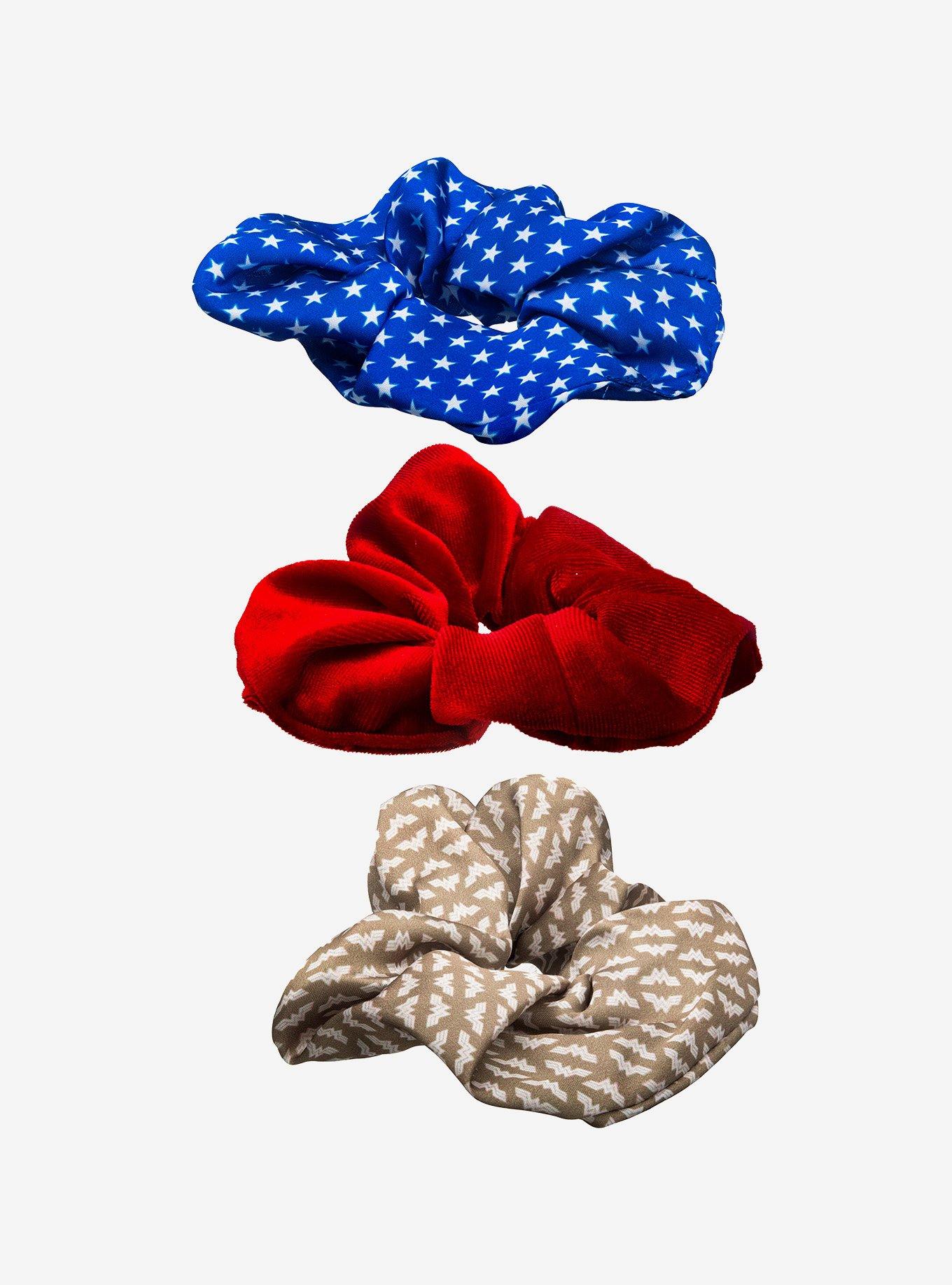 DC Comics Wonder Woman Hair Scrunchie Accessories Set (3pcs), , hi-res