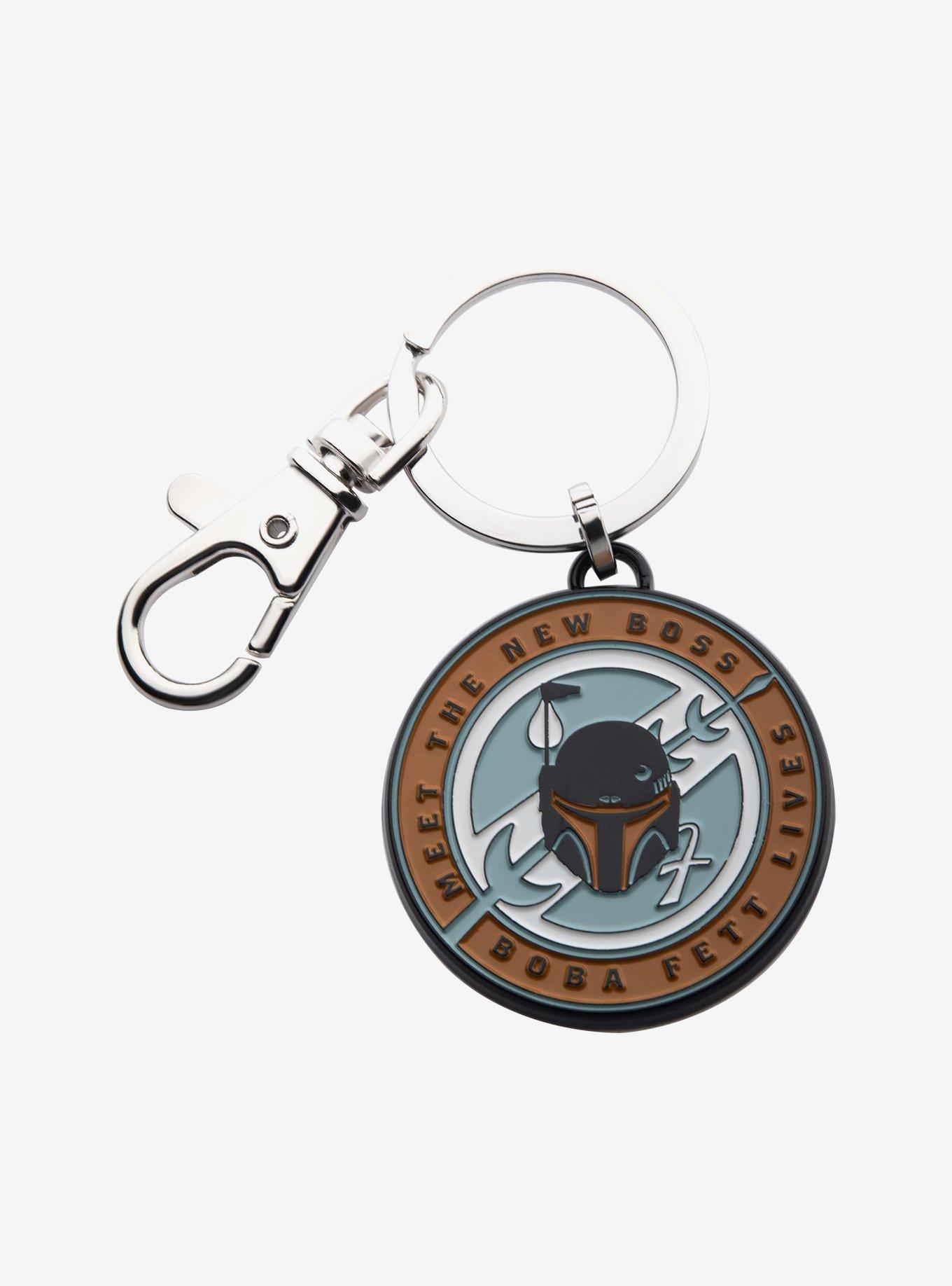 Star Wars Boba Fett Badge Keychain, , hi-res