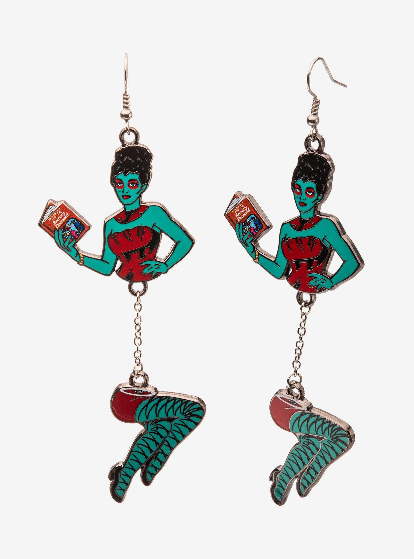 Beetlejuice Cut Woman Top and Bottom Earrings, , hi-res