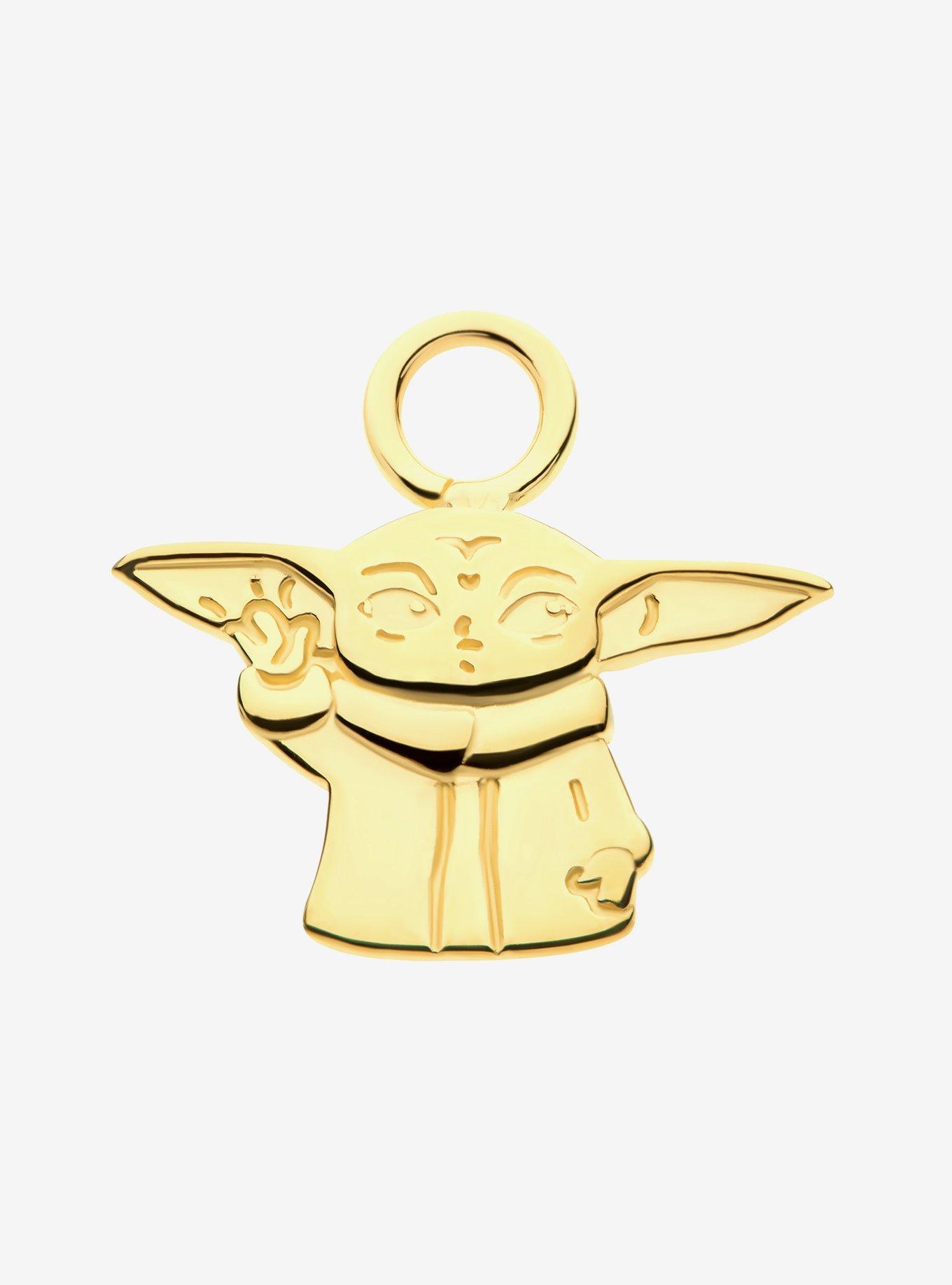 Star Wars The Mandalorian Grogu 14Kt Yellow Gold Charm, , hi-res