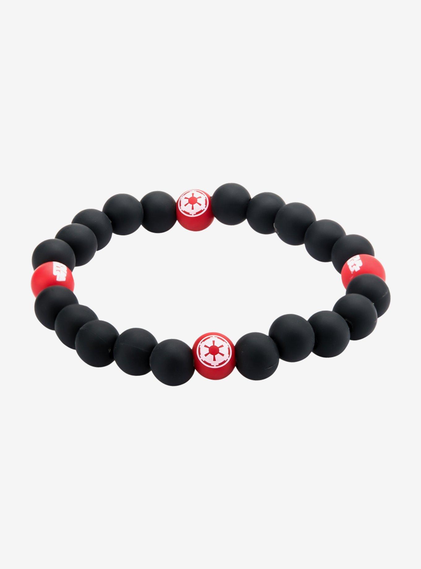 Star Wars Imperial Symbol Silicone Bead Bracelet, , hi-res