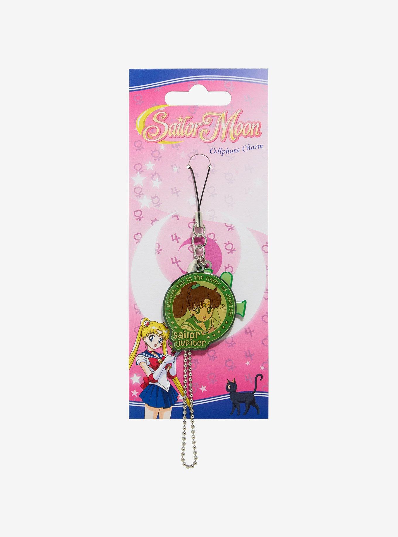 Pretty Guardian Sailor Moon Metal Sailor Jupiter Phone Charm Hot Topic Exclusive, , hi-res